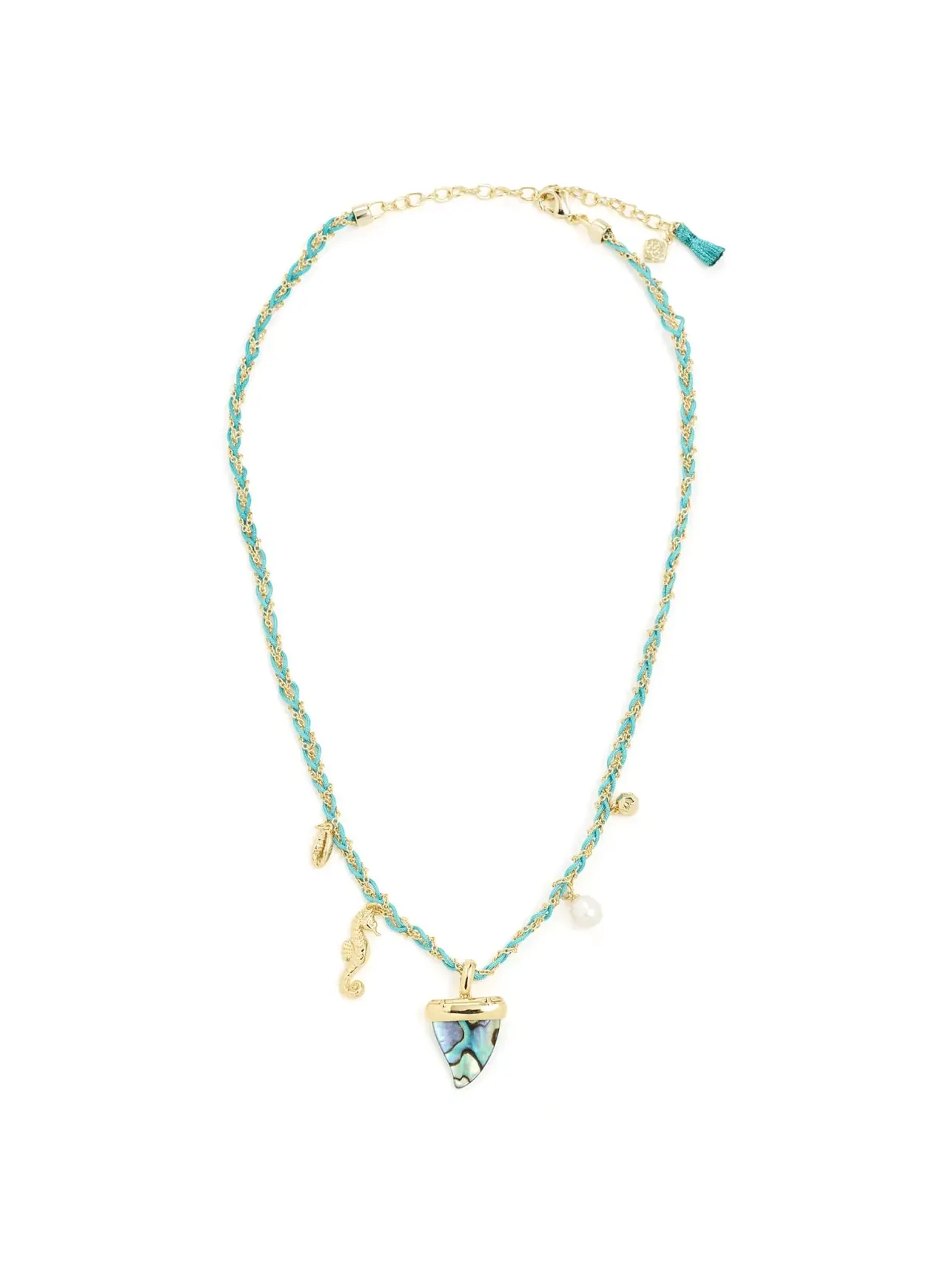 Ожерелье с шармом Oleana Seahorse Charm Necklace Kendra Scott — изображение 3 из 4, оттенок золотистый