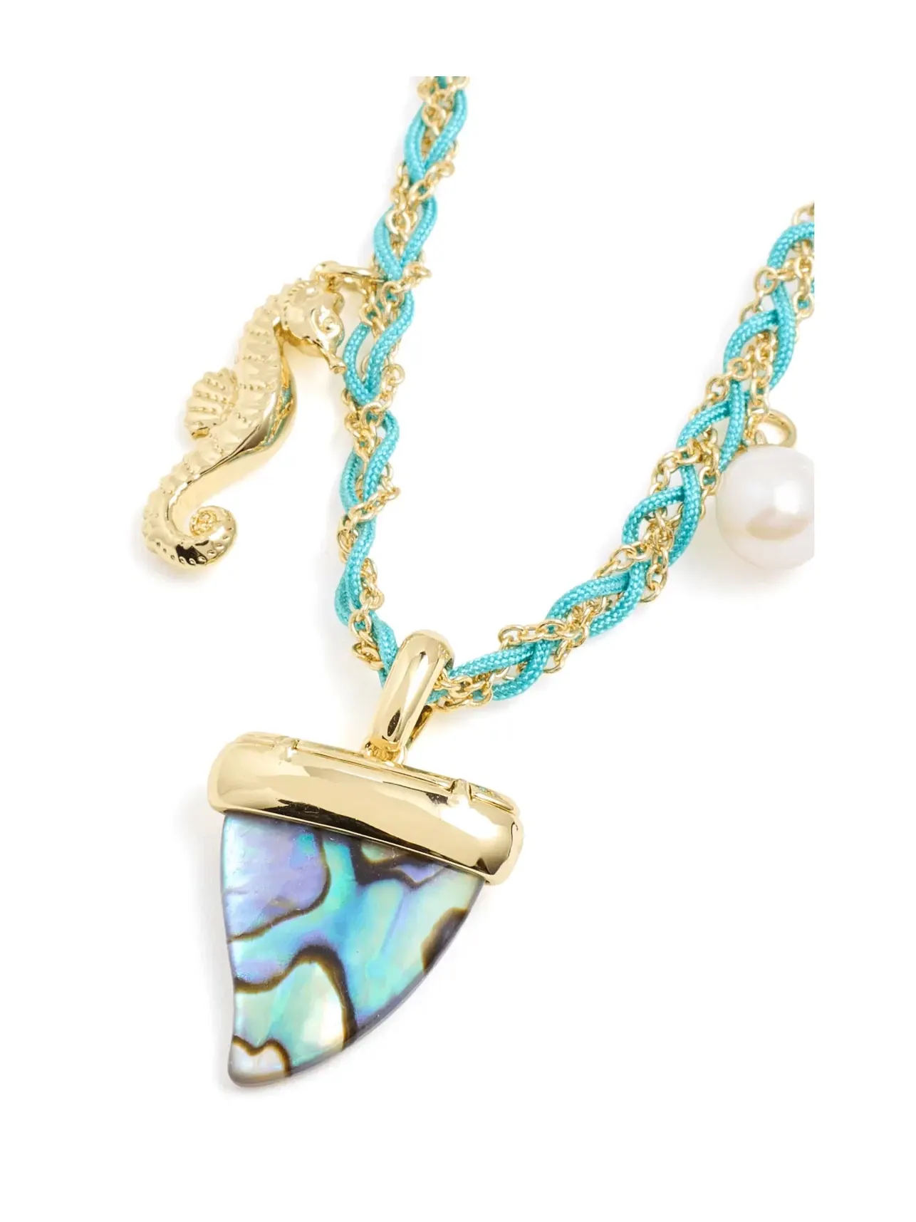 Ожерелье с шармом Oleana Seahorse Charm Necklace Kendra Scott — изображение 4 из 4, оттенок золотистый