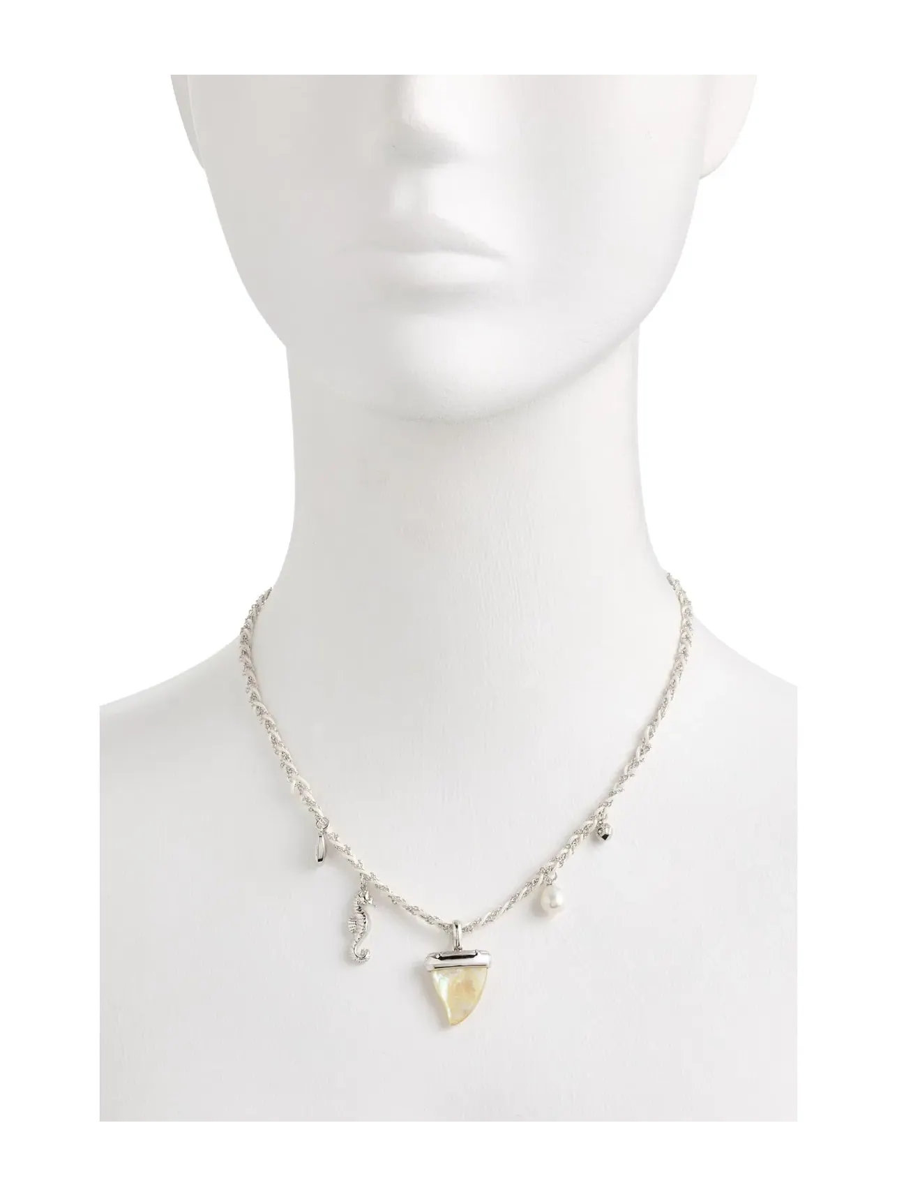 Ожерелье с шармом Oleana Seahorse Charm Necklace Kendra Scott — изображение 2 из 4, оттенок серебристый