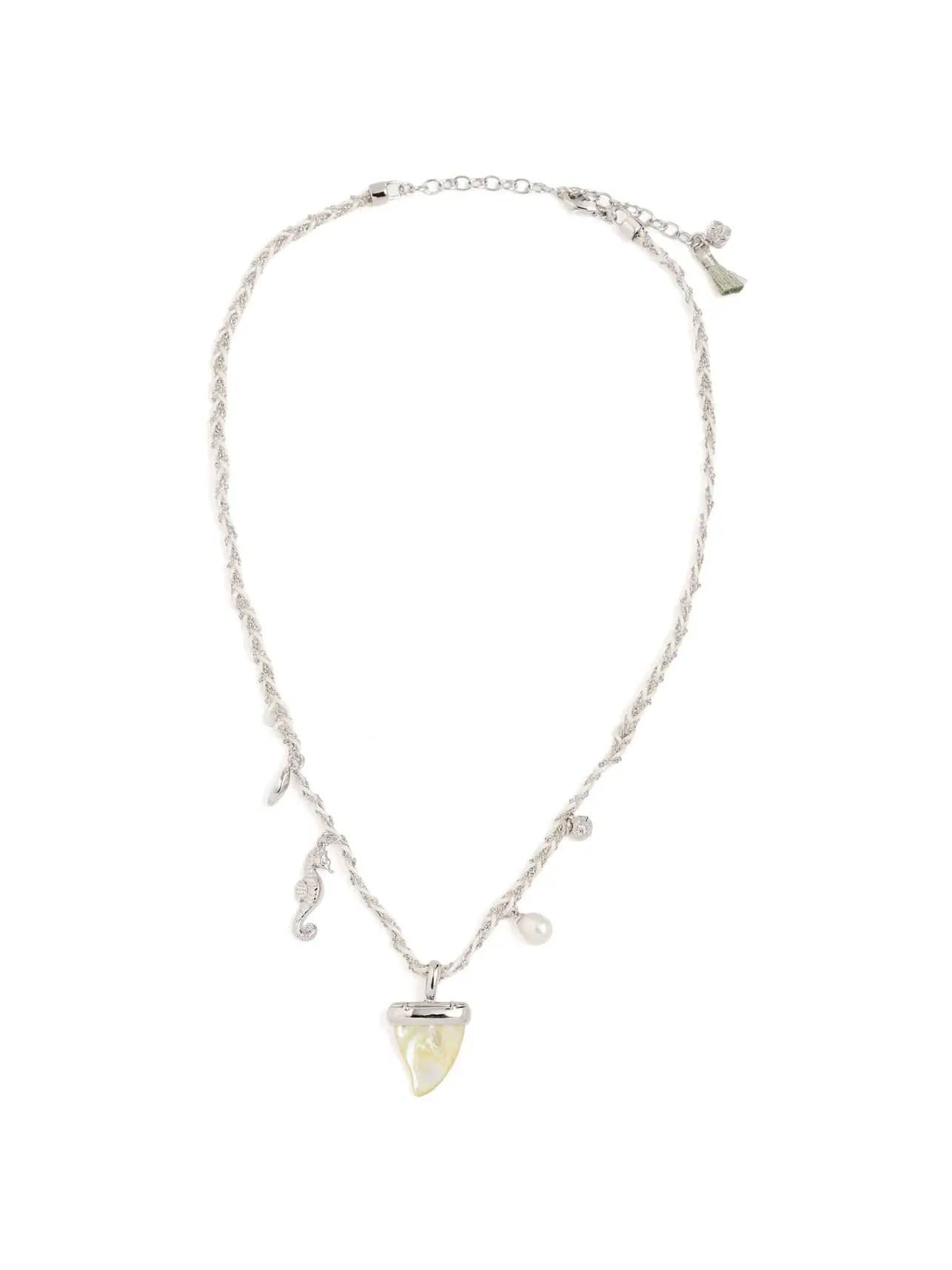 Ожерелье с шармом Oleana Seahorse Charm Necklace Kendra Scott — изображение 3 из 4, оттенок серебристый