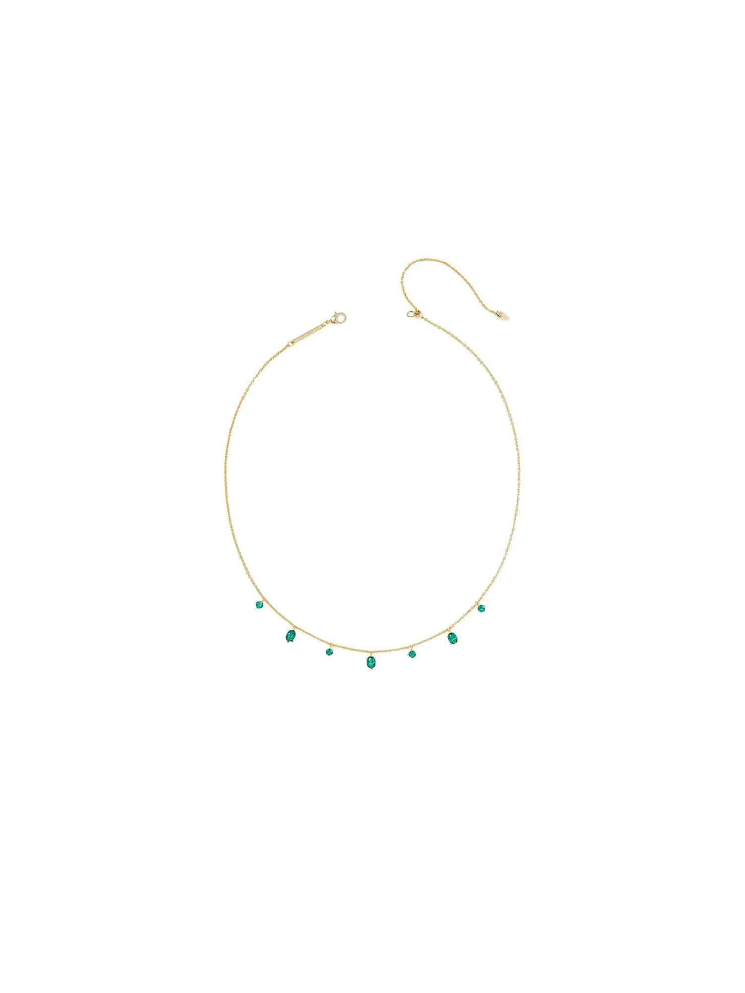 Изящное ожерелье Cailin Delicate Strand Necklace Kendra Scott — изображение 2 из 2, оттенок золотистый зеленый