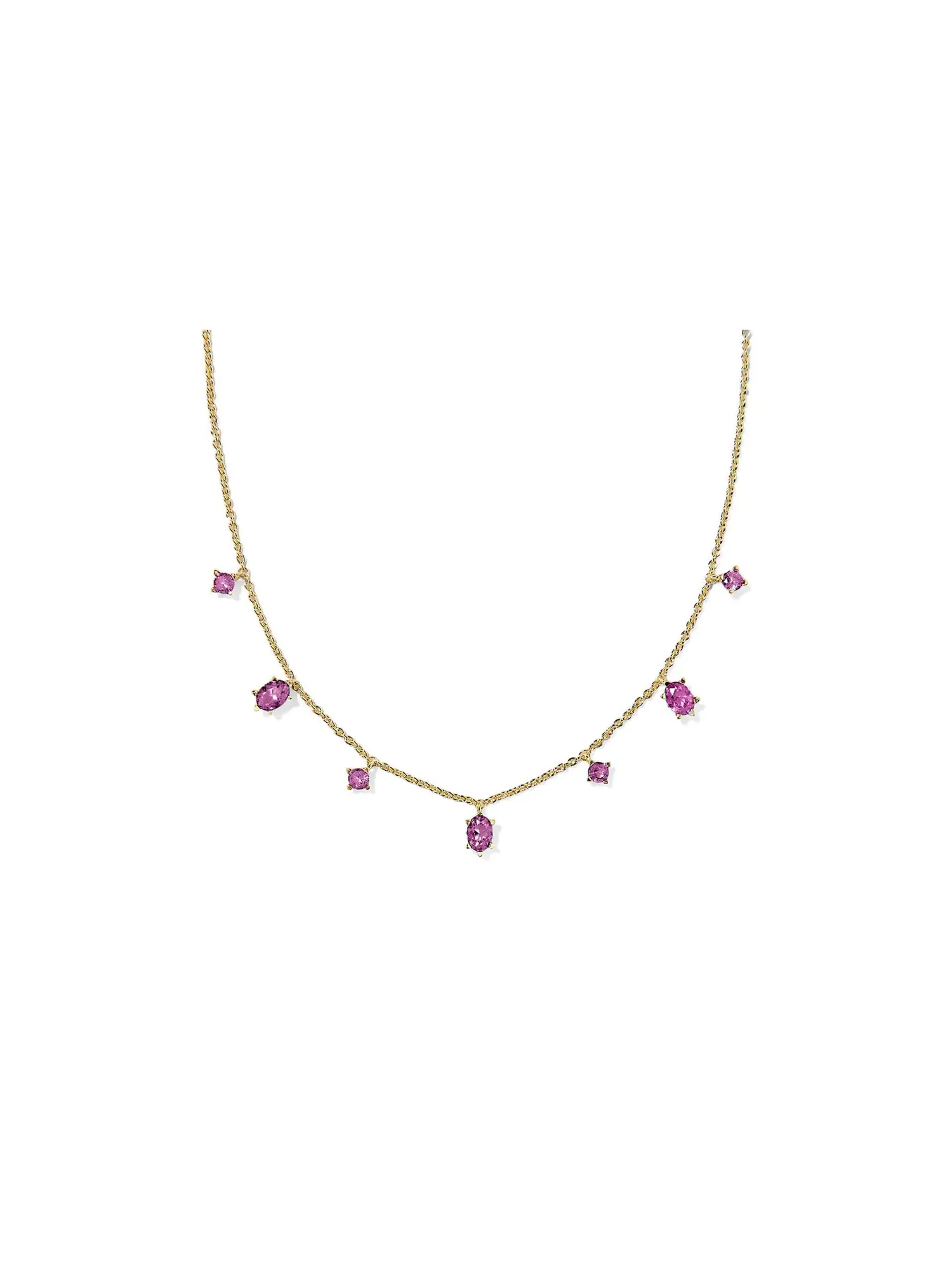 Изящное ожерелье Cailin Delicate Strand Necklace Kendra Scott — изображение 1 из 2, оттенок золотистый фиолетовый