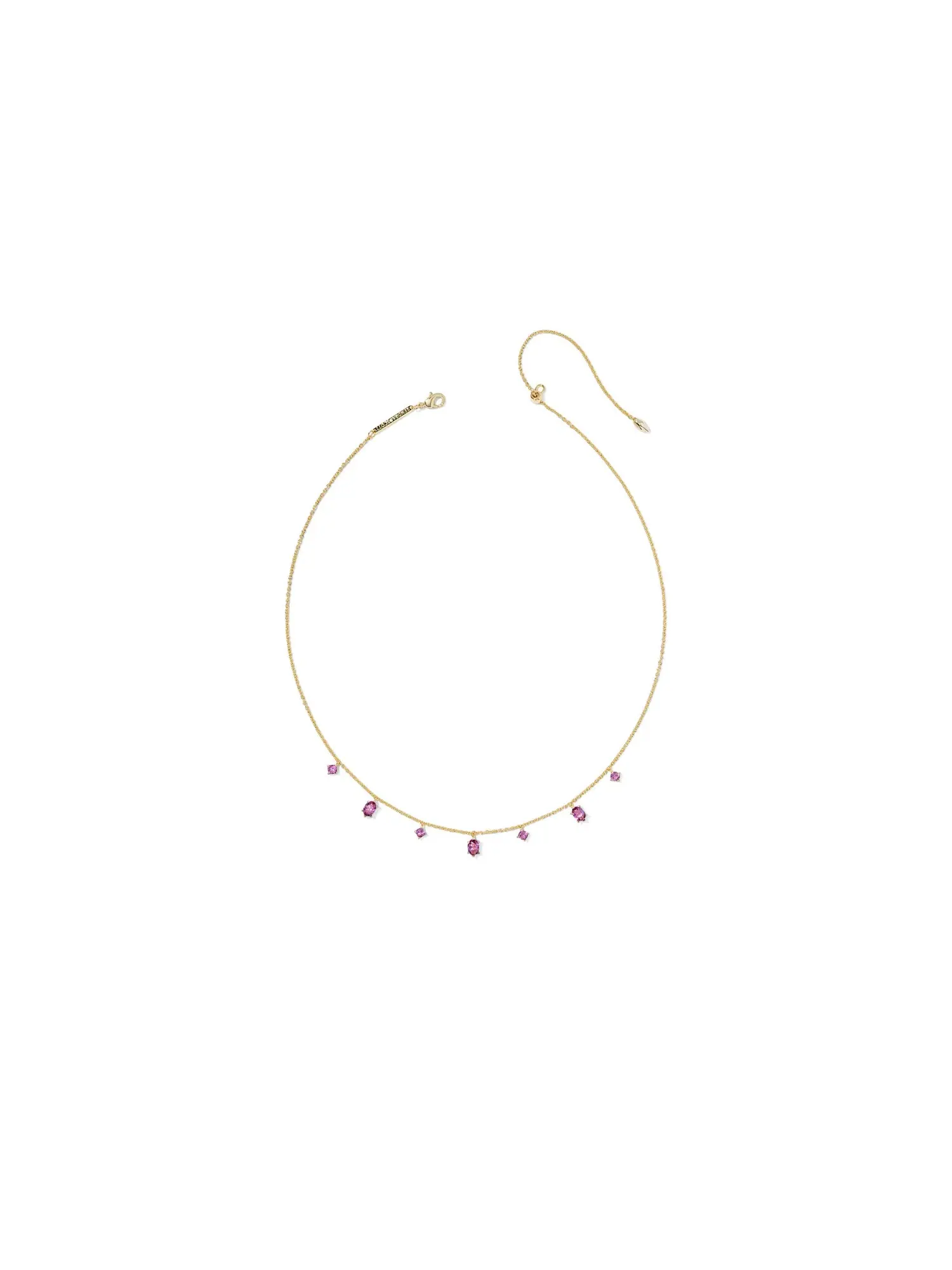 Изящное ожерелье Cailin Delicate Strand Necklace Kendra Scott — изображение 2 из 2, оттенок золотистый фиолетовый