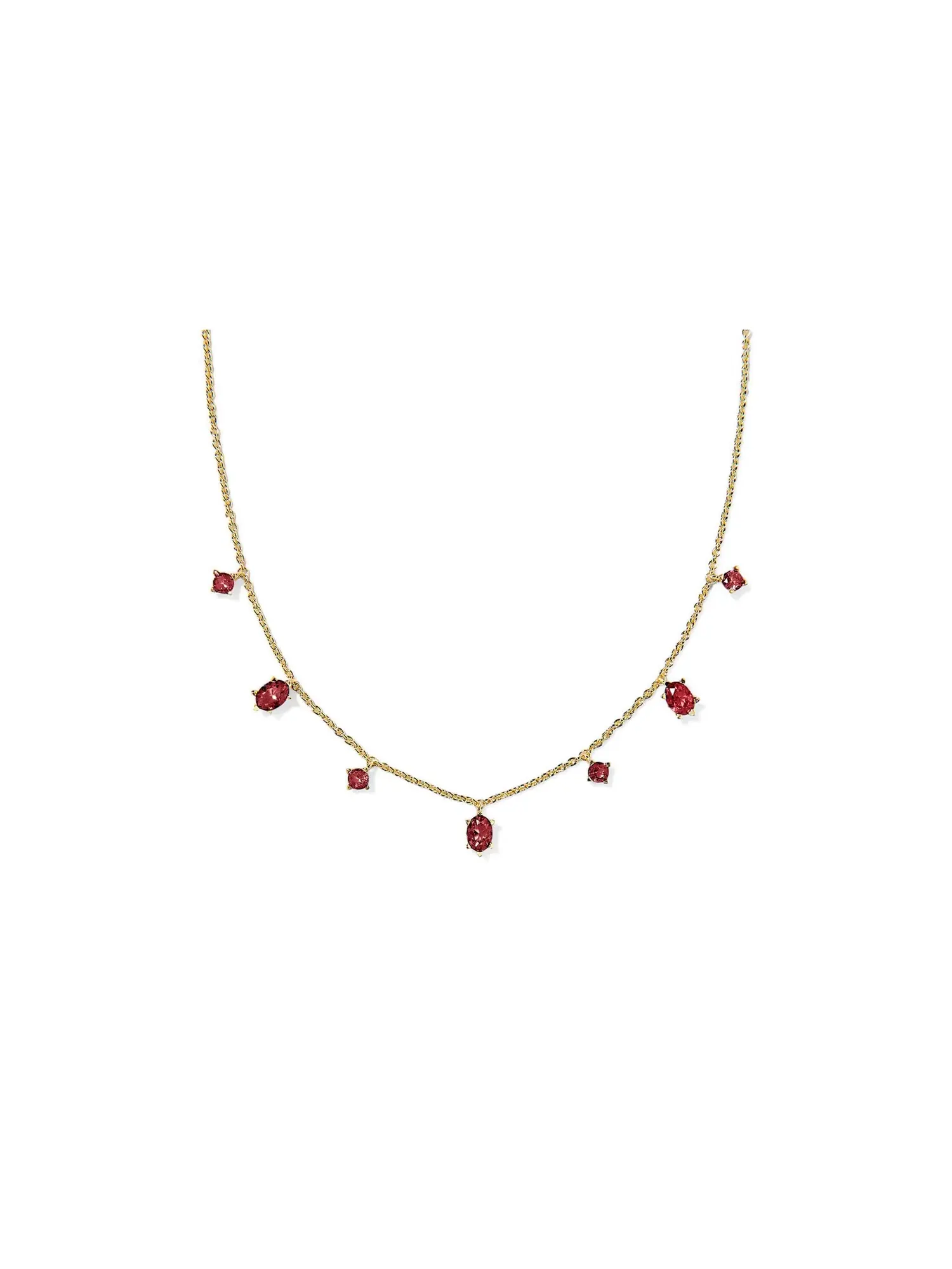 Изящное ожерелье Cailin Delicate Strand Necklace Kendra Scott — изображение 1 из 2, оттенок золотистый бордовый