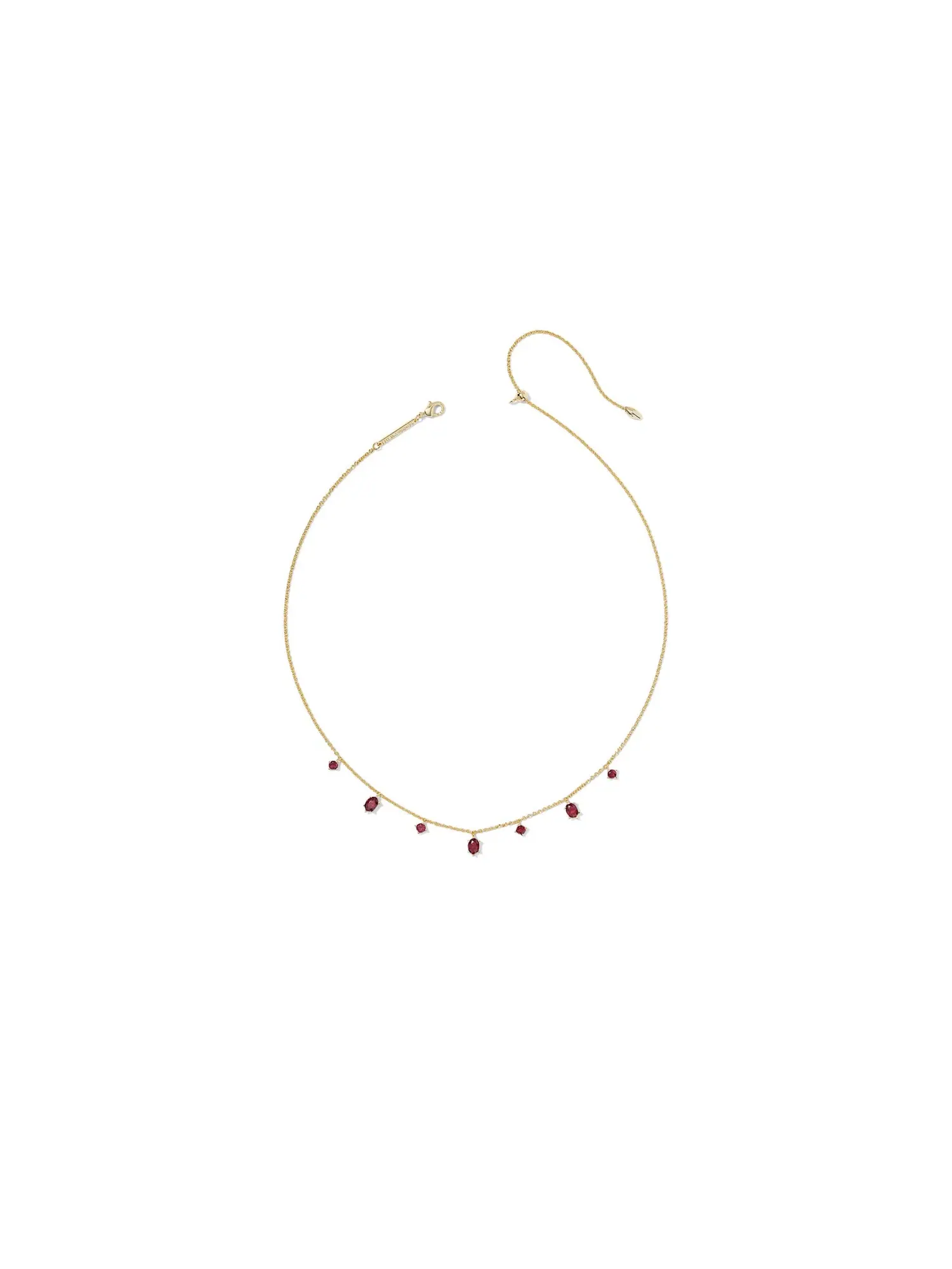 Изящное ожерелье Cailin Delicate Strand Necklace Kendra Scott — изображение 2 из 2, оттенок золотистый бордовый