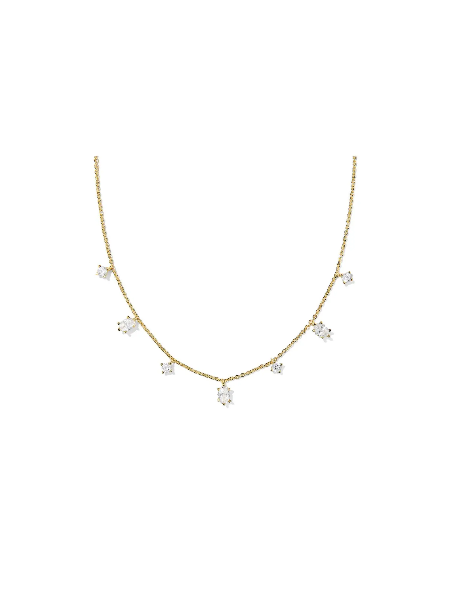 Изящное ожерелье Cailin Delicate Strand Necklace Kendra Scott — изображение 1 из 2, оттенок золотистый белый