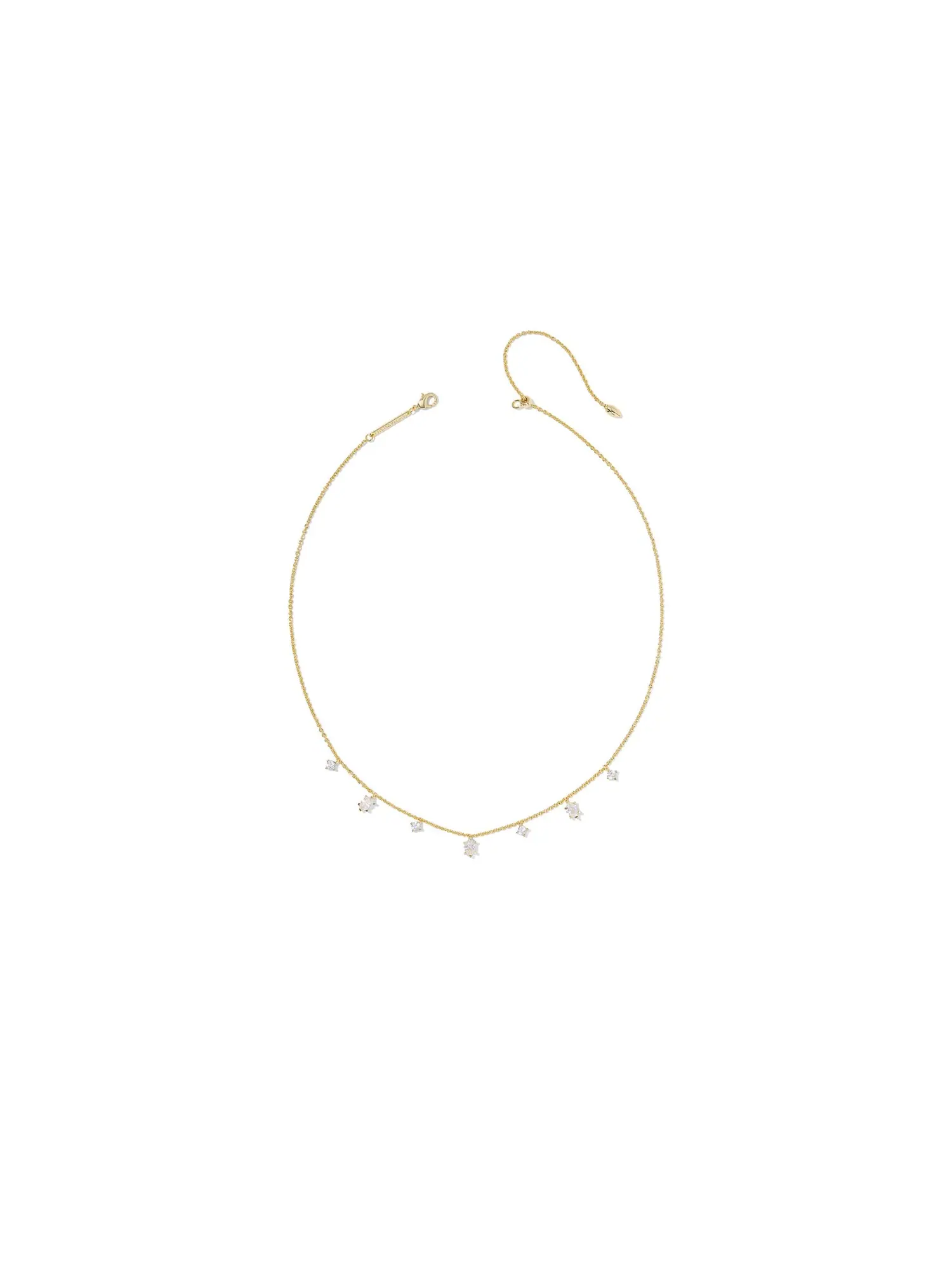 Изящное ожерелье Cailin Delicate Strand Necklace Kendra Scott — изображение 2 из 2, оттенок золотистый белый