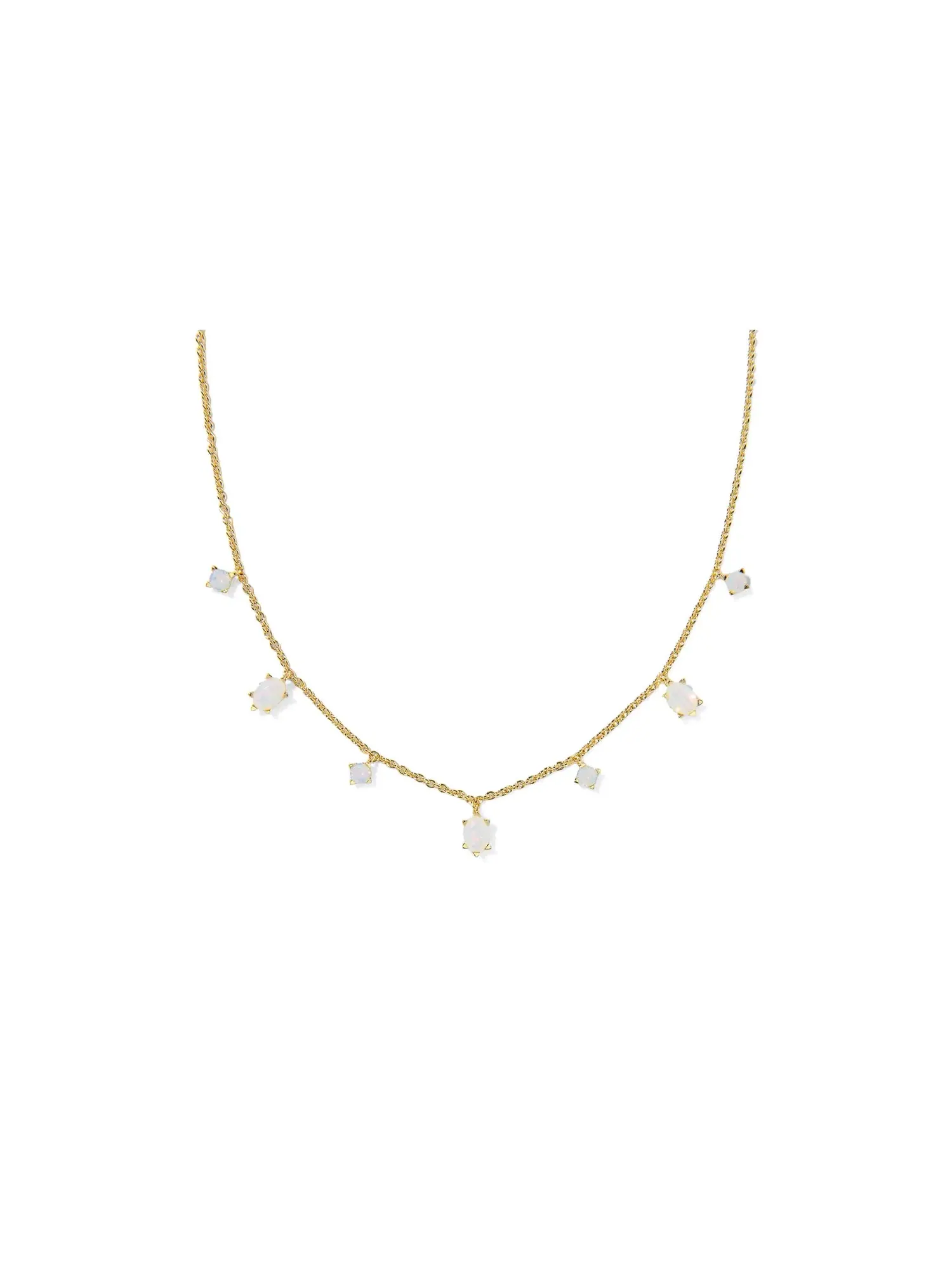 Изящное ожерелье Cailin Delicate Strand Necklace Kendra Scott — изображение 1 из 2, оттенок золотистый белый
