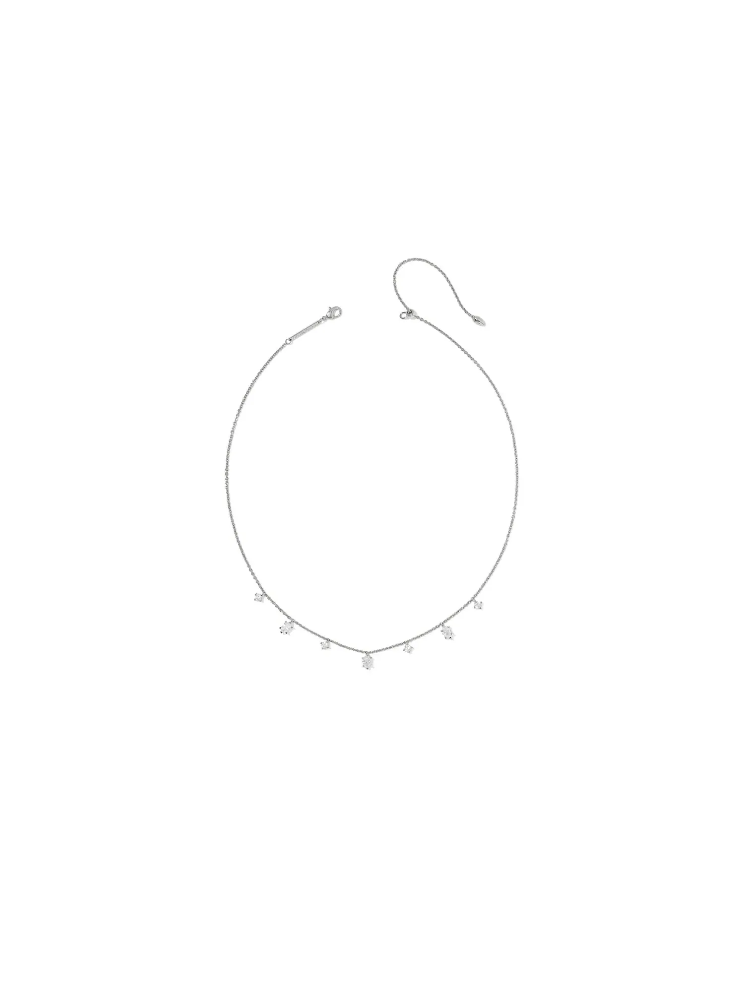 Изящное ожерелье Cailin Delicate Strand Necklace Kendra Scott — изображение 2 из 2, оттенок серебристый белый