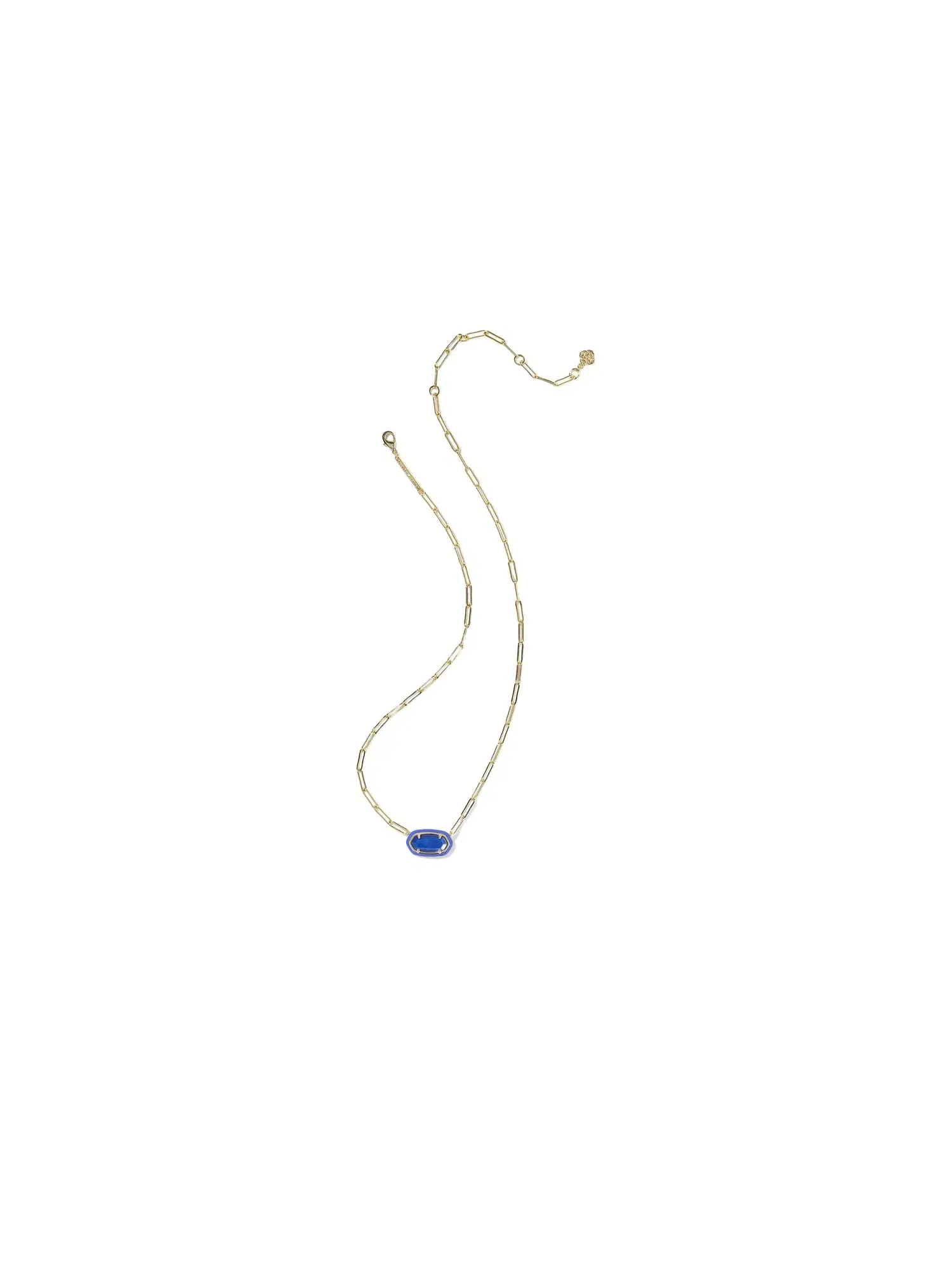 Ожерелье Elisa Enamel Frame Paperclip Necklace Kendra Scott — изображение 2 из 2, оттенок золотистый