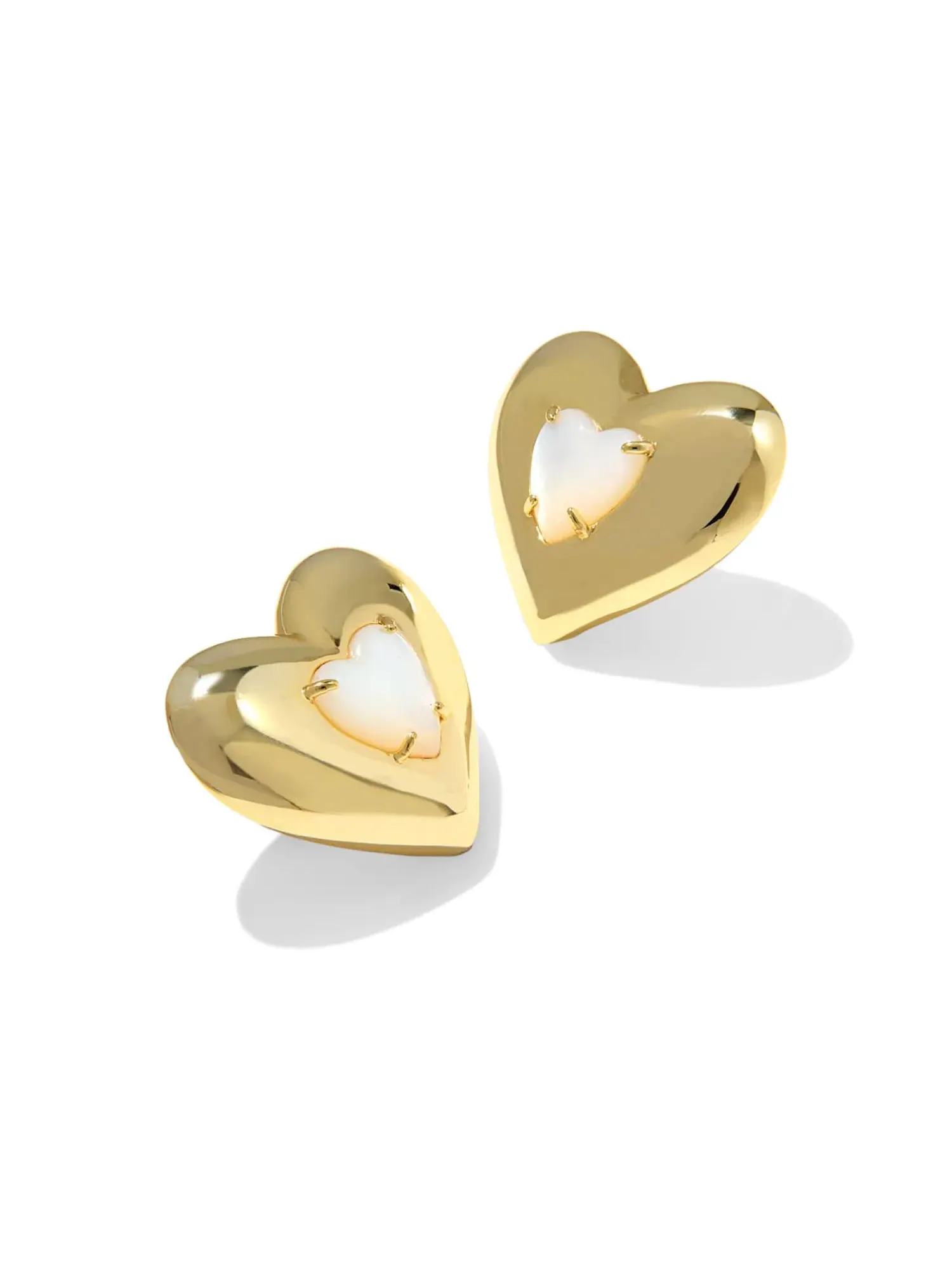 Серьги-гвоздики Sasha Heart Kendra Scott — изображение 1 из 1, оттенок золотистый