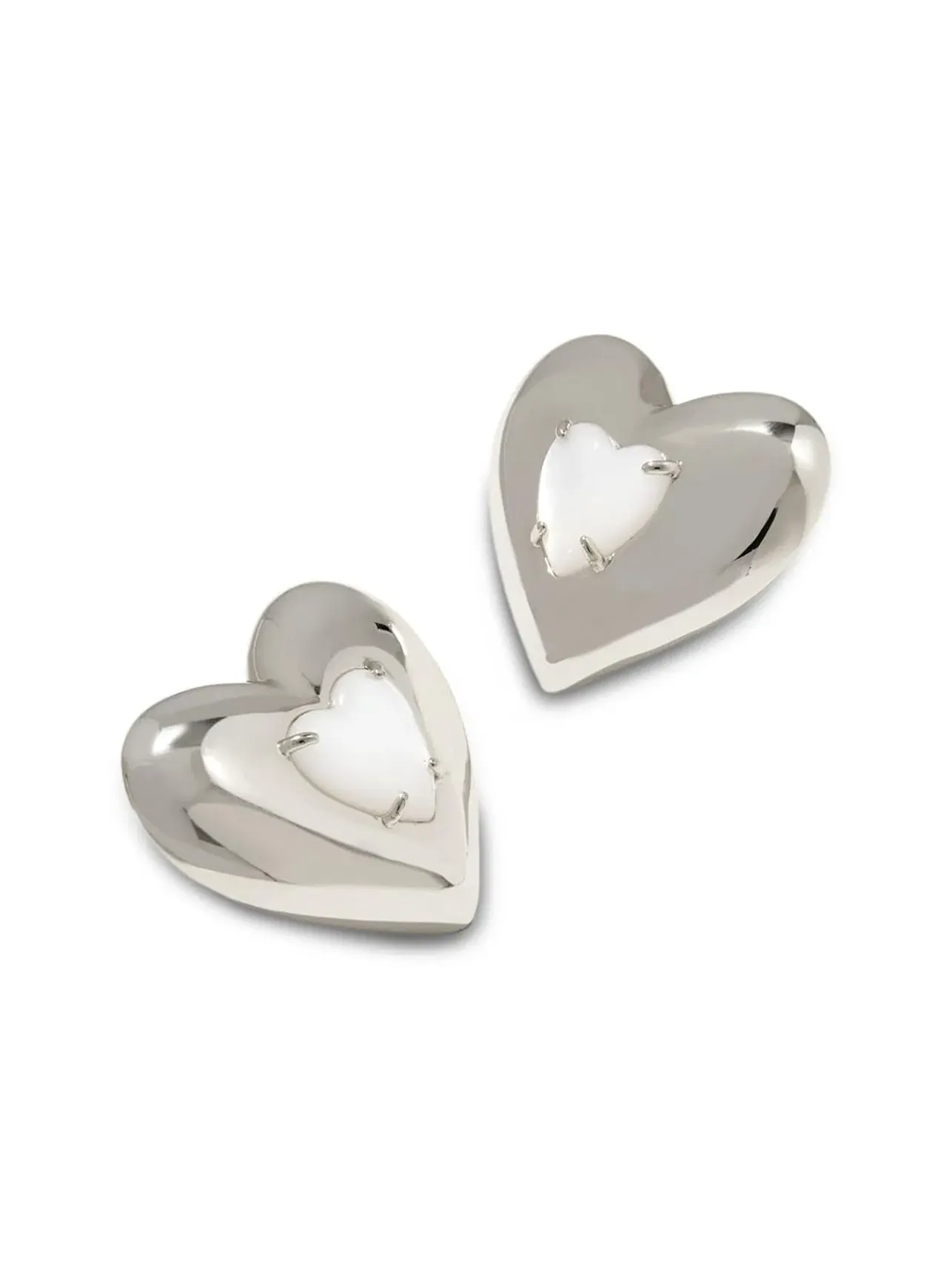 Серьги-гвоздики Sasha Heart Kendra Scott — изображение 1 из 1, оттенок серебристый