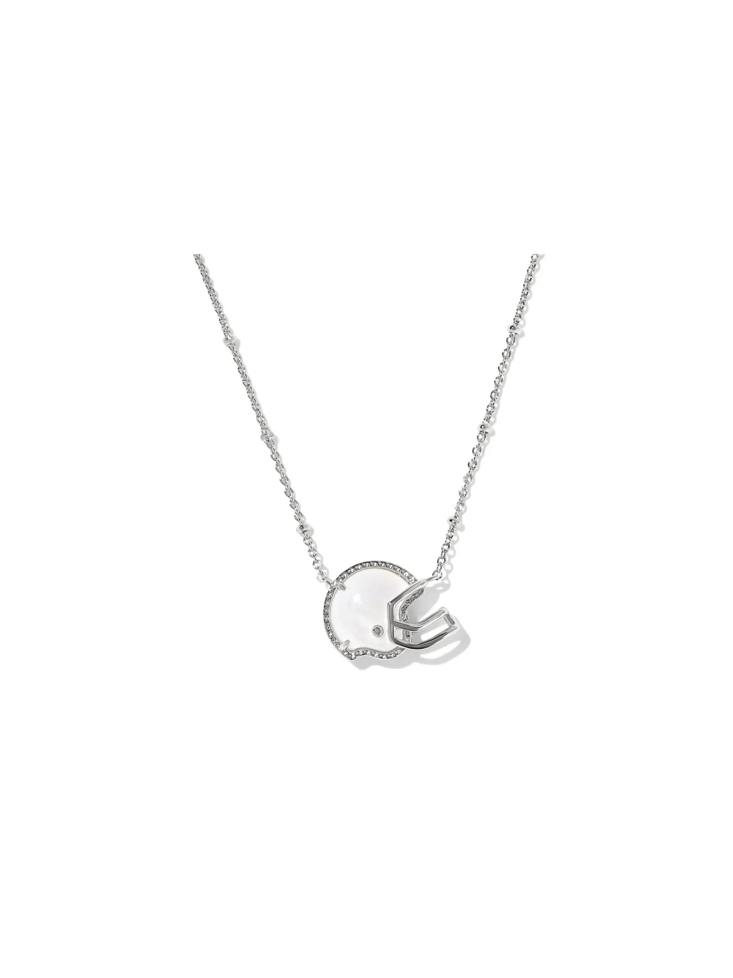 Короткое ожерелье-подвеска Football Helmet Short Pendant Necklace Kendra Scott — изображение 1 из 3, оттенок слоновая кость