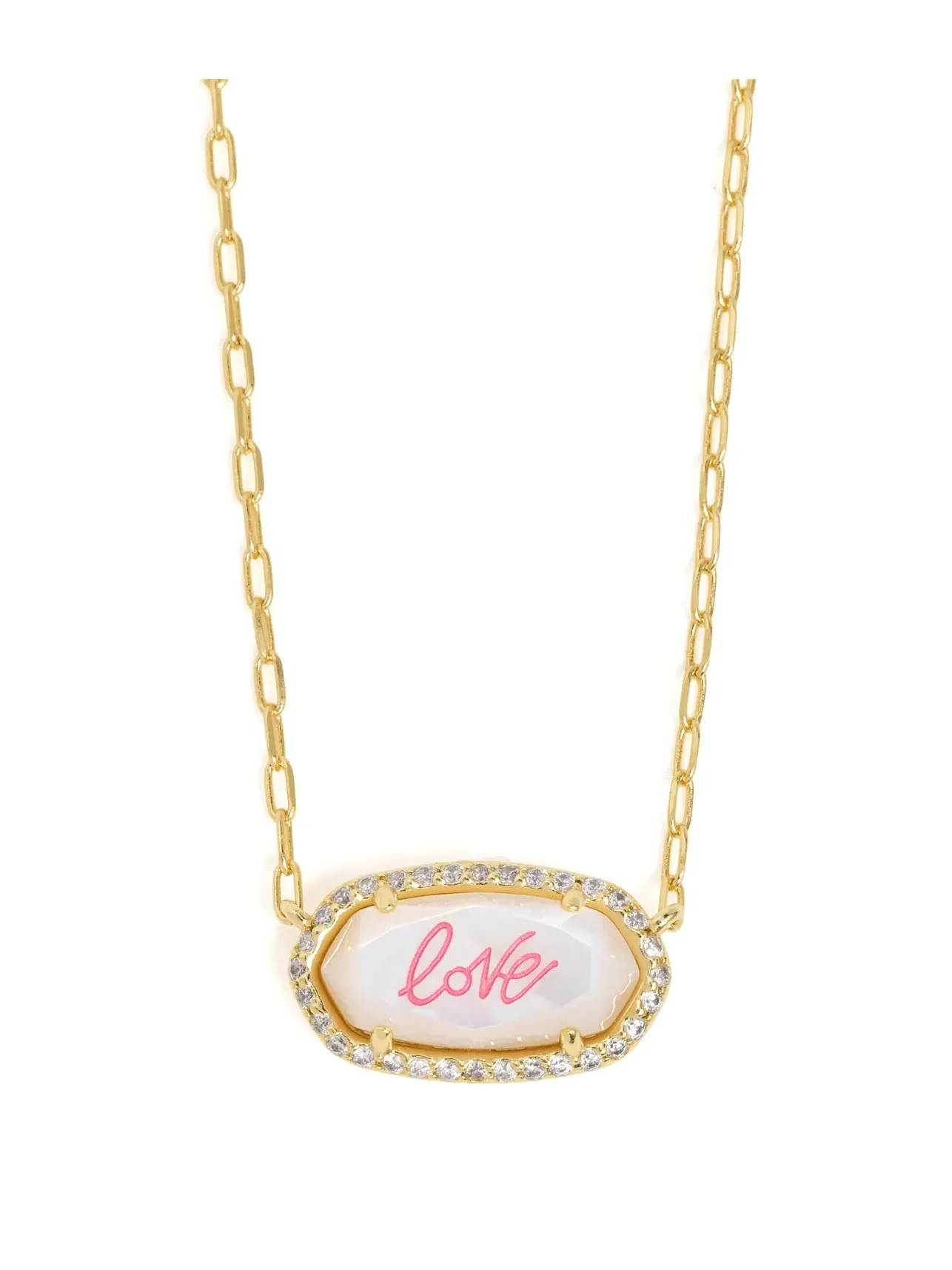 Короткое ожерелье-подвеска Elisa Pave Frame Short Pendant Necklace Kendra Scott — изображение 1 из 4