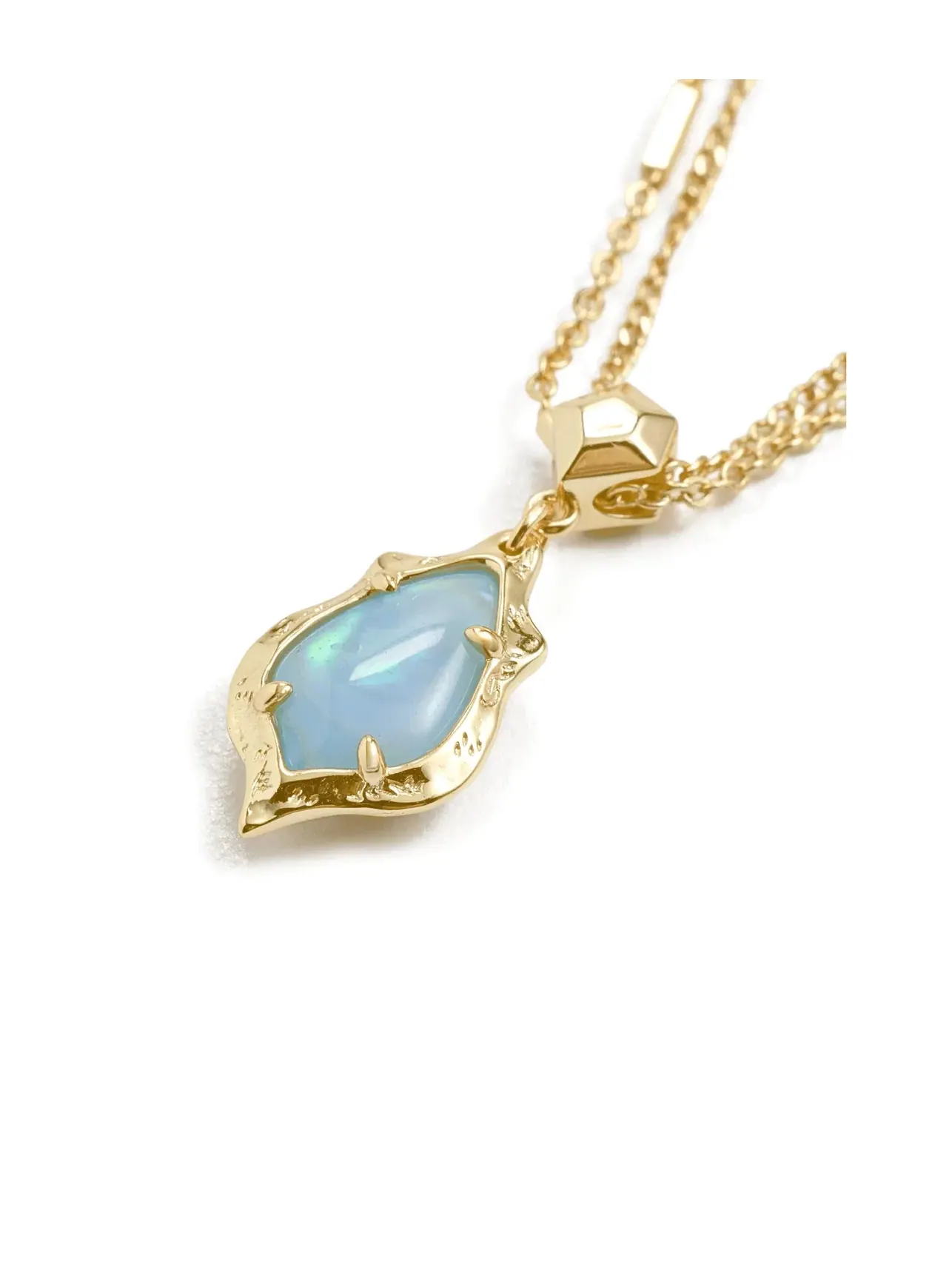 Многослойное ожерелье Adriana Scallop Frame Multi Strand Necklace Kendra Scott — изображение 4 из 4, оттенок золотистый синий