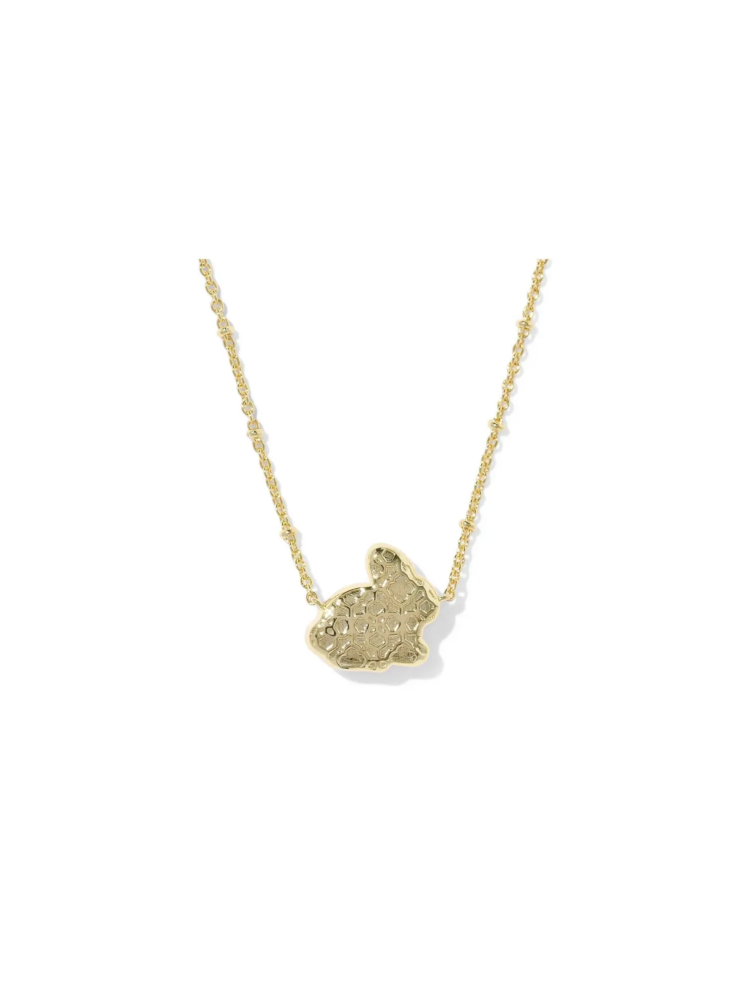 Короткое ожерелье-подвеска Bunny Short Pendant Necklace Kendra Scott — изображение 3 из 3, оттенок золотистый светлый синий