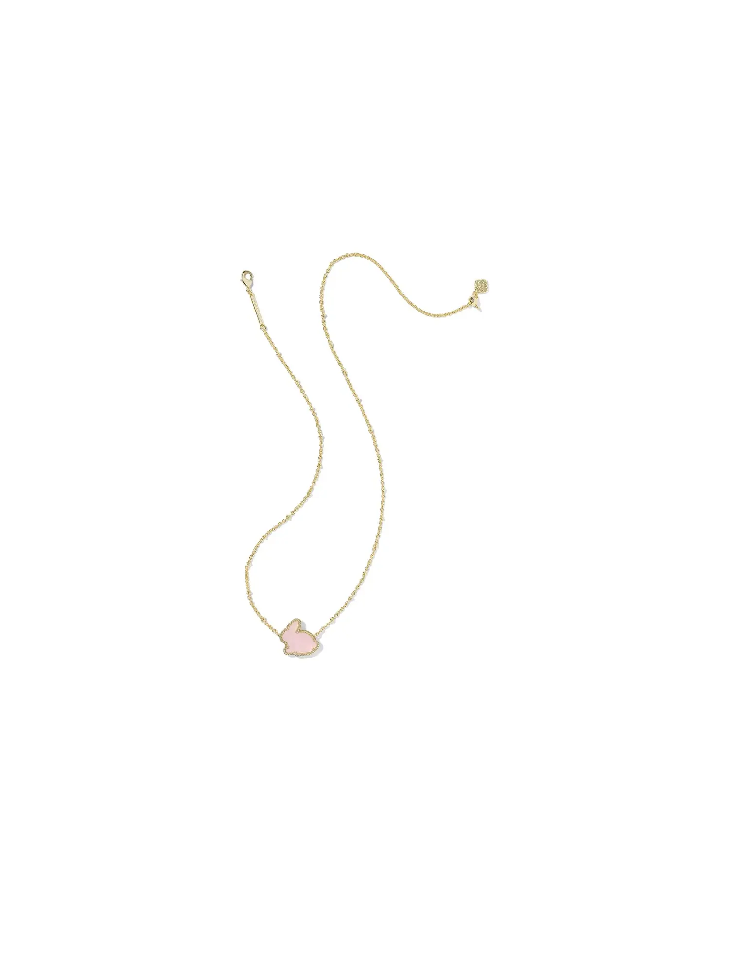 Короткое ожерелье-подвеска Bunny Short Pendant Necklace Kendra Scott — изображение 2 из 4, оттенок золотистый розовый