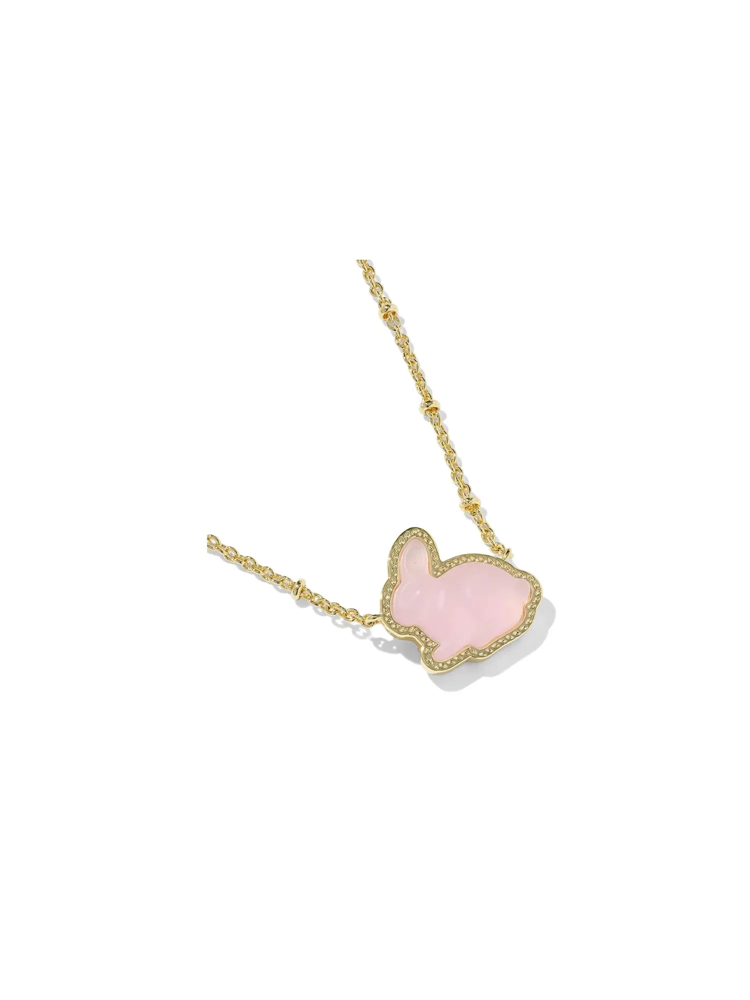 Короткое ожерелье-подвеска Bunny Short Pendant Necklace Kendra Scott — изображение 4 из 4, оттенок золотистый розовый