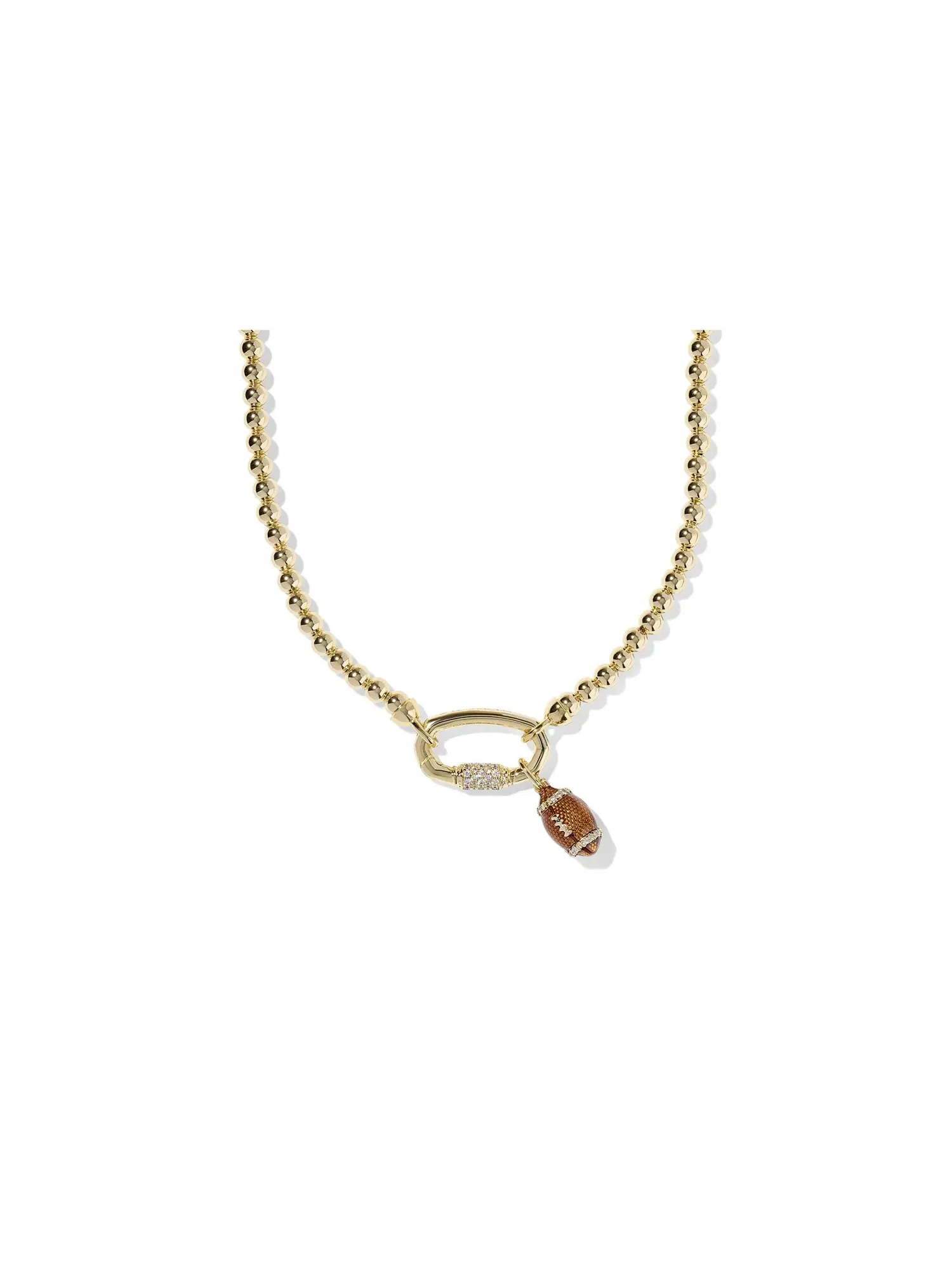 Ожерелье Football Metal Strand Necklace Kendra Scott — изображение 1 из 2, оттенок золотистый белый