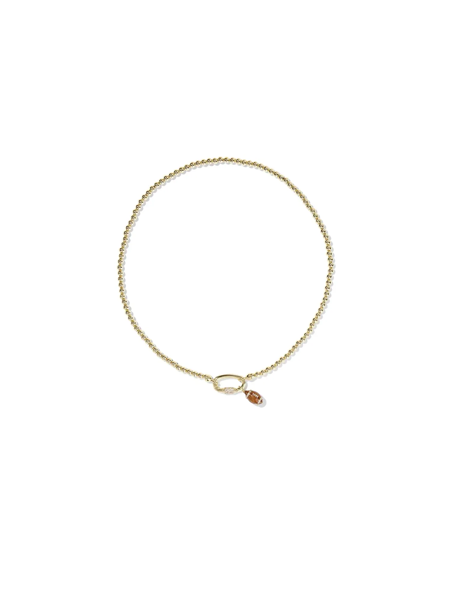 Ожерелье Football Metal Strand Necklace Kendra Scott — изображение 2 из 2, оттенок золотистый белый