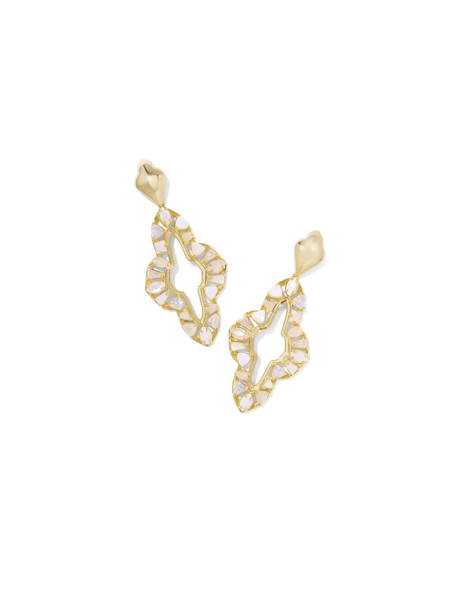Серьги-подвески Abbie с кристаллами Kendra Scott — изображение 1 из 1, оттенок золотистый