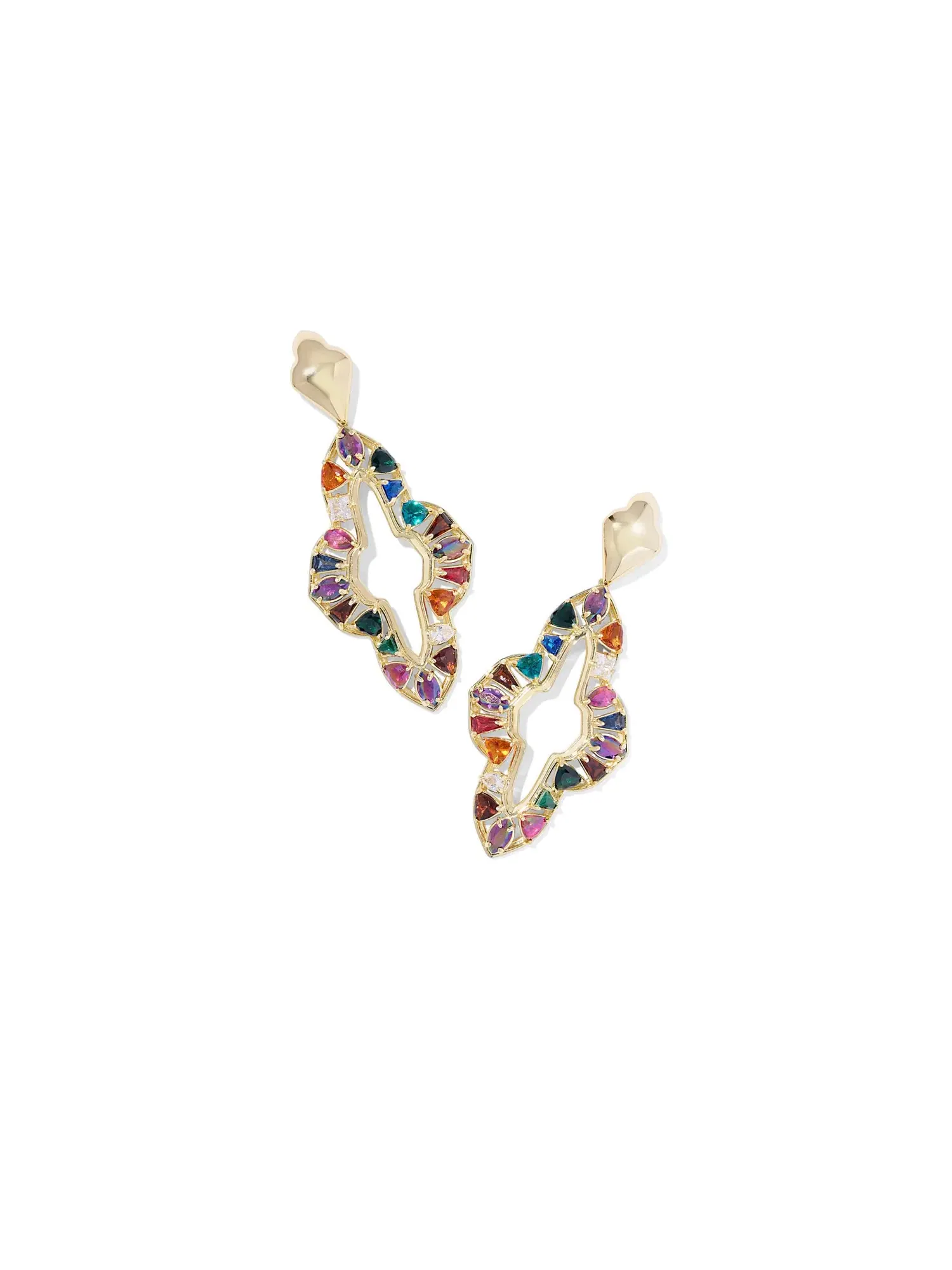 Серьги-подвески Abbie с кристаллами Kendra Scott — изображение 1 из 1, оттенок золотистый мульти