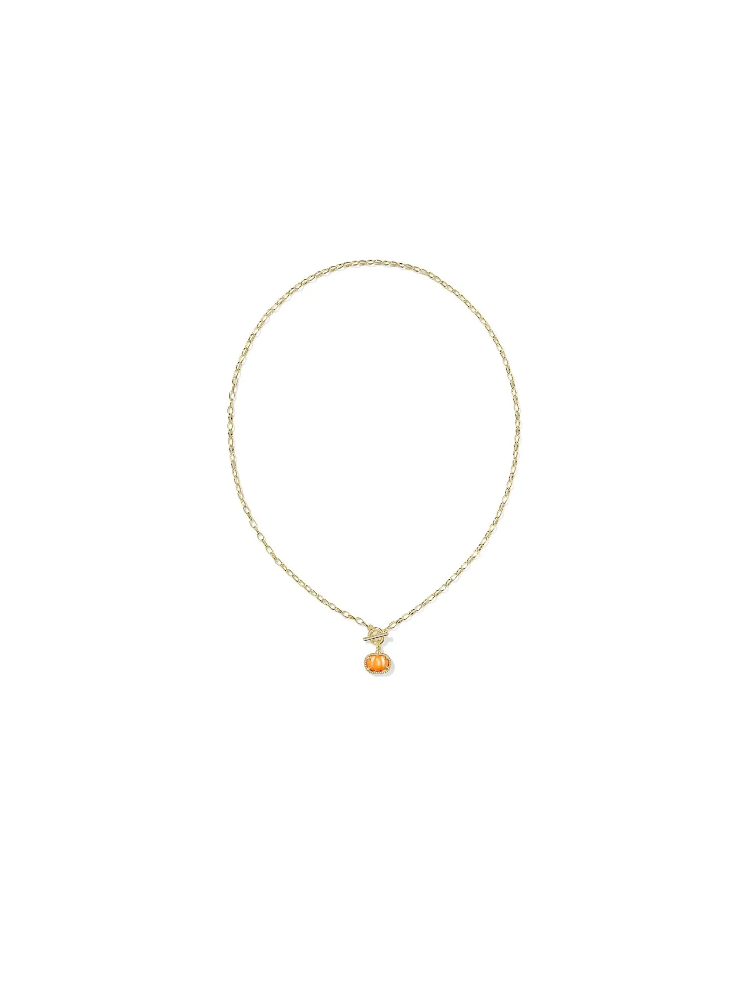 Ожерелье-цепочка Pumpkin Link And Chain Necklace Kendra Scott — изображение 2 из 2, оттенок золотистый оранжевый