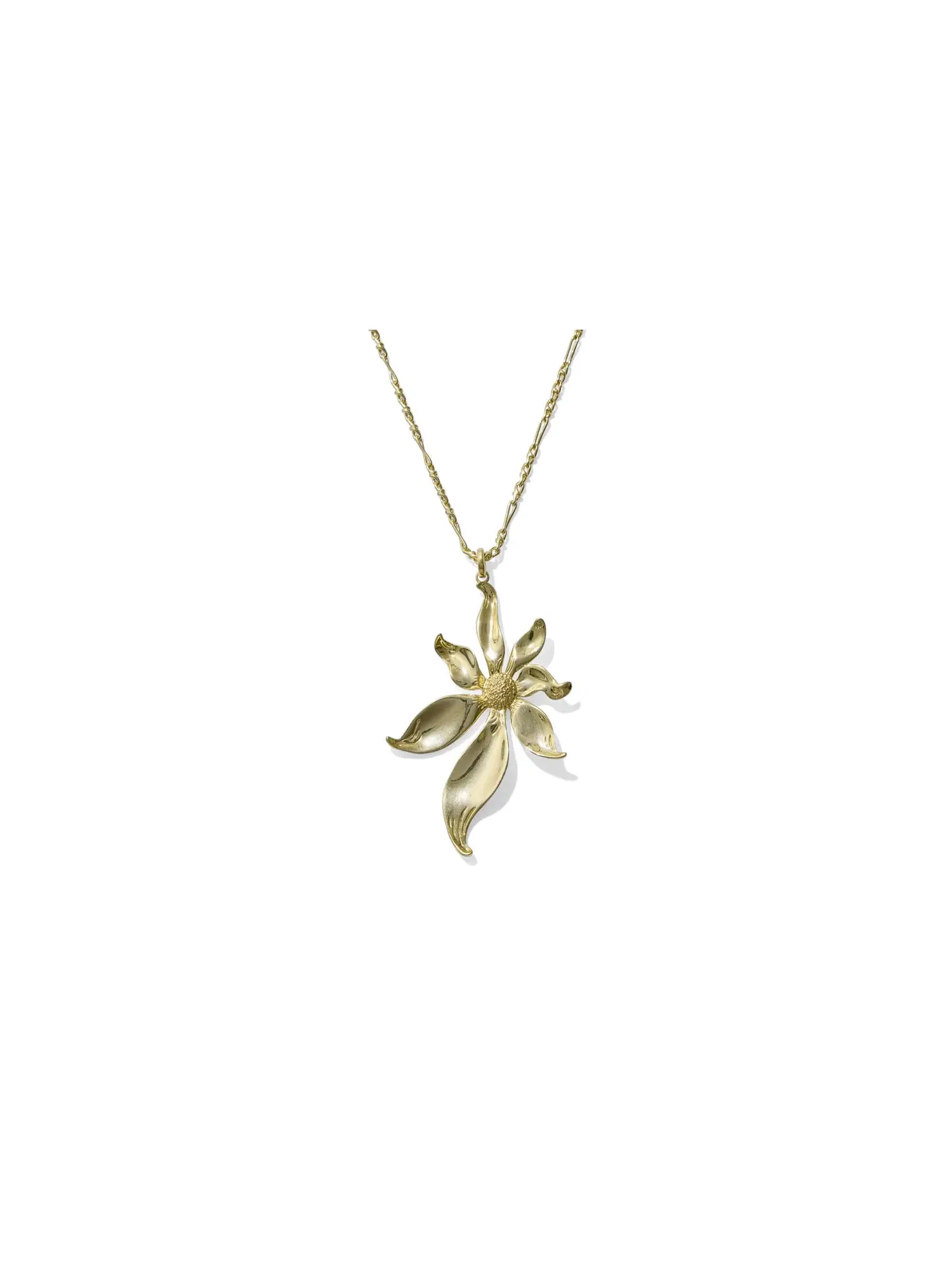 Длинное ожерелье-подвеска Anya Flower Long Pendant Necklace Kendra Scott — изображение 1 из 3, оттенок золотистый белый