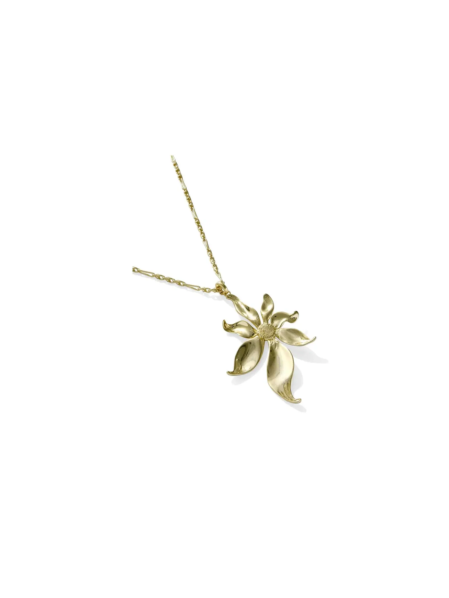 Длинное ожерелье-подвеска Anya Flower Long Pendant Necklace Kendra Scott — изображение 2 из 3, оттенок золотистый белый