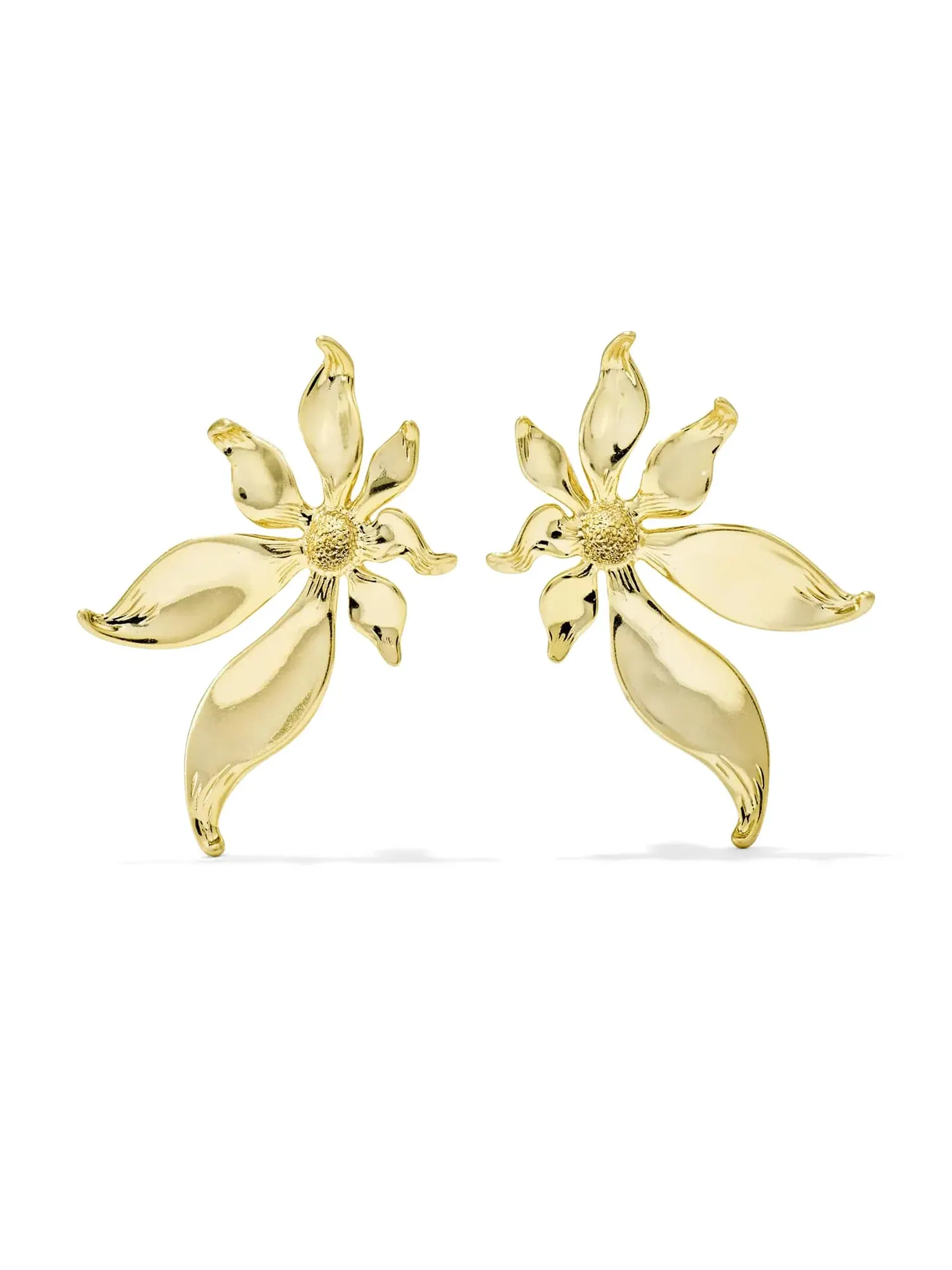 Серьги-гвоздики Anya Flower Kendra Scott — изображение 1 из 3, оттенок золотистый белый