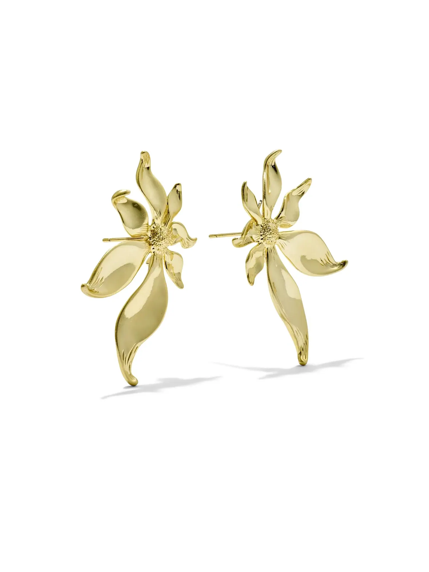 Серьги-гвоздики Anya Flower Kendra Scott — изображение 2 из 3, оттенок золотистый белый