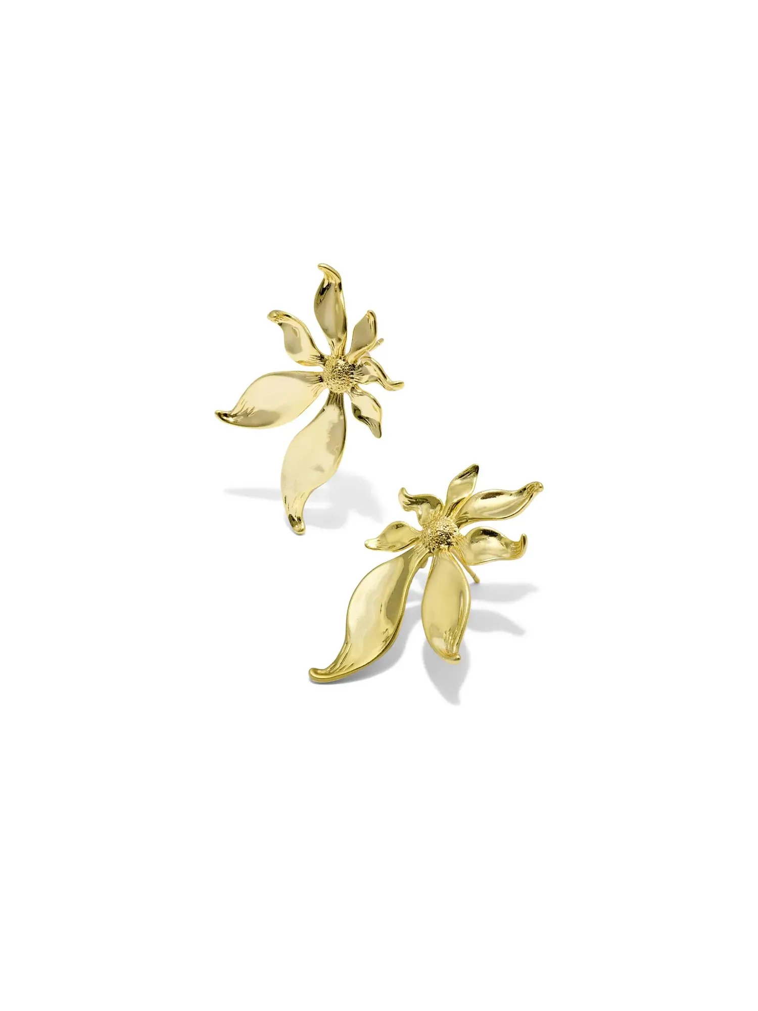 Серьги-гвоздики Anya Flower Kendra Scott — изображение 3 из 3, оттенок золотистый белый