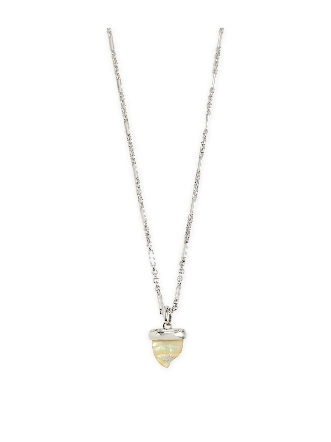 Короткое ожерелье-подвеска Oleana Short Pendant Necklace Kendra Scott — изображение 1 из 4, оттенок серебристый