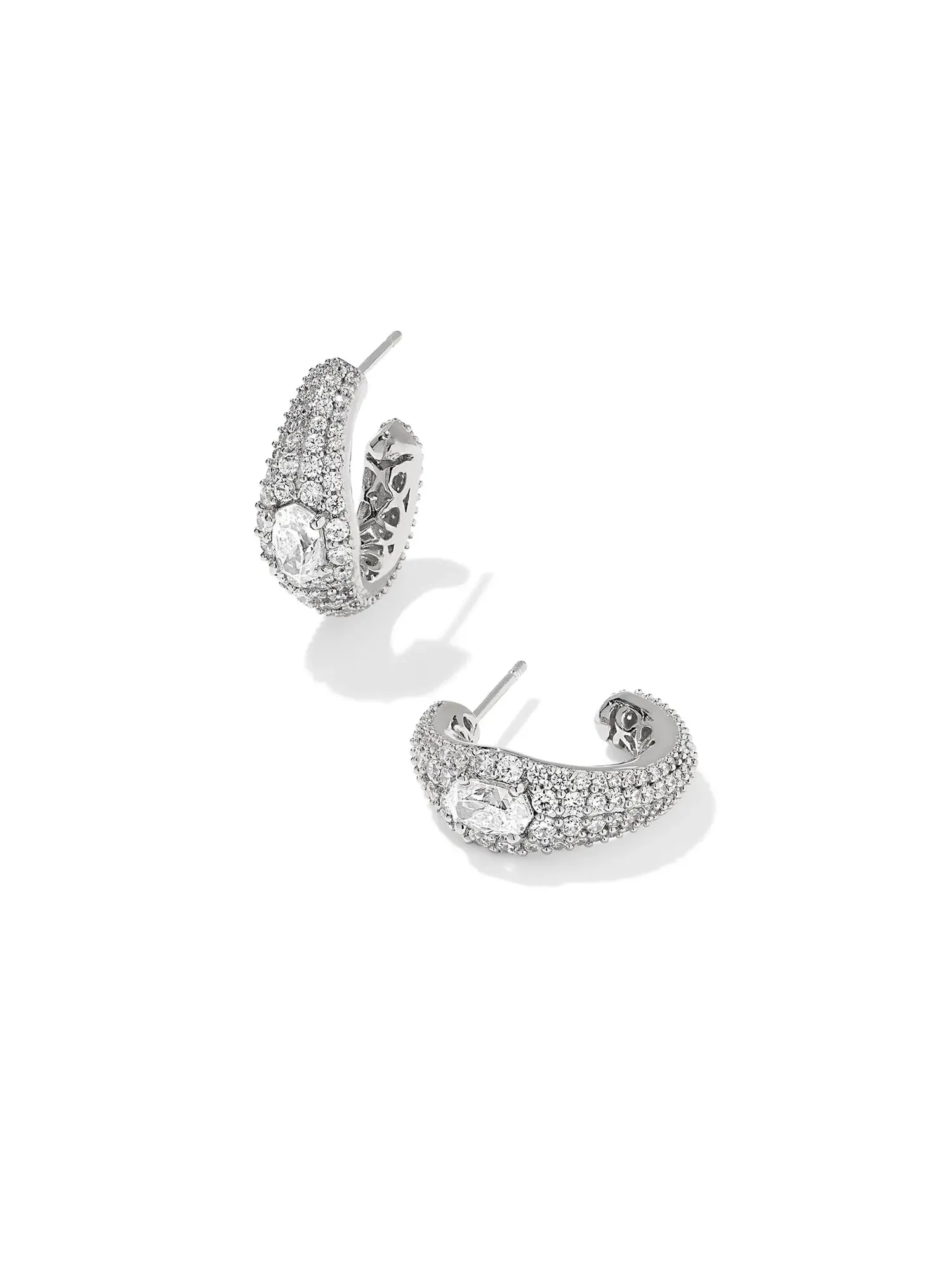 Серьги-кольца Bella Hoop Kendra Scott — изображение 1 из 1, оттенок серебристый белый