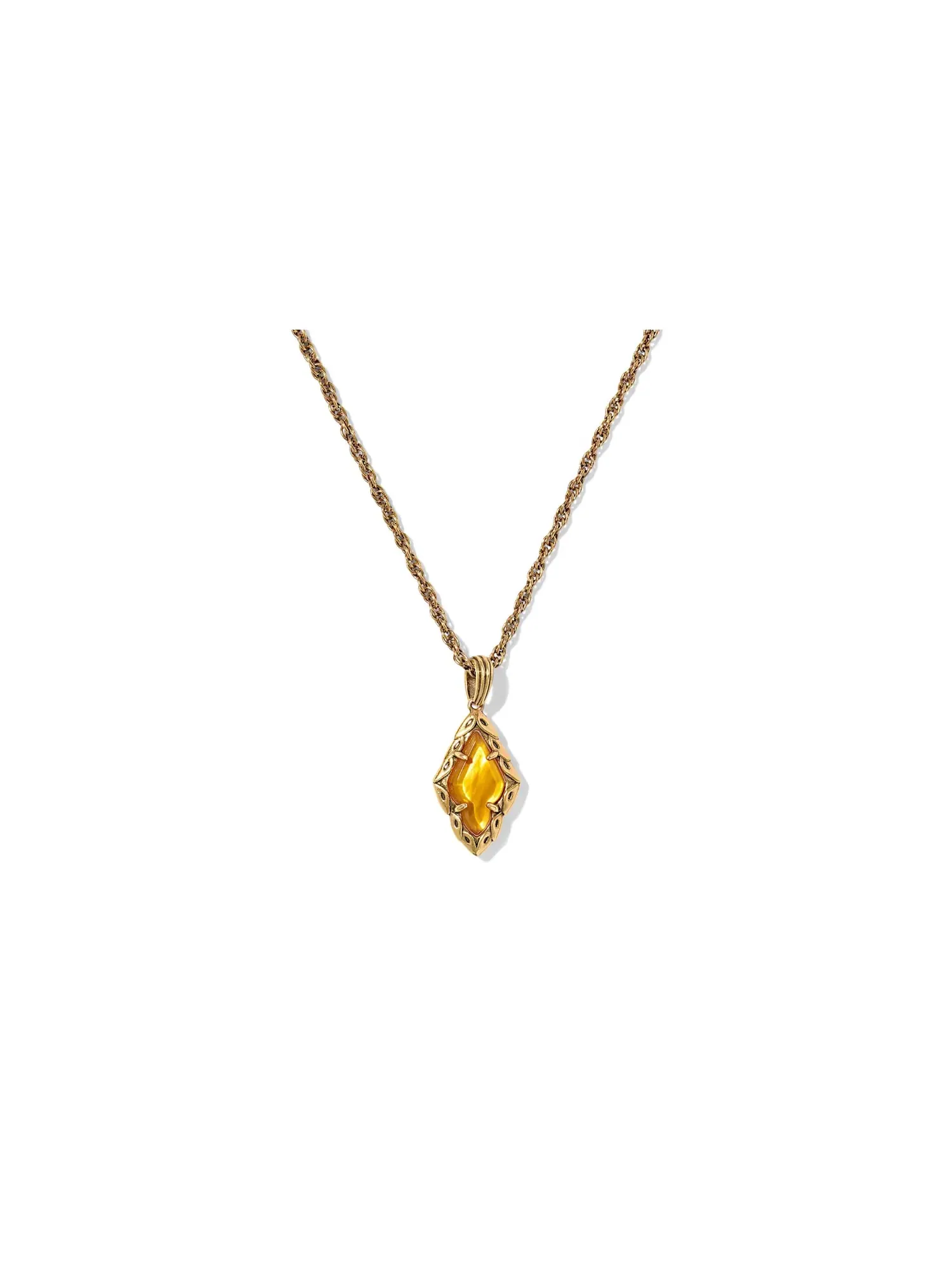 Короткое ожерелье-подвеска Adeline Short Pendant Necklace Kendra Scott — изображение 1 из 2, оттенок винтажный золотистый