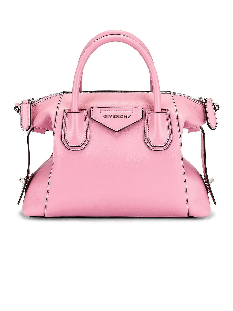 Сумка женская малая тоут 100% кожа Givenchy Antigona Soft Baby Pink — изображение 2 из 8, розовый