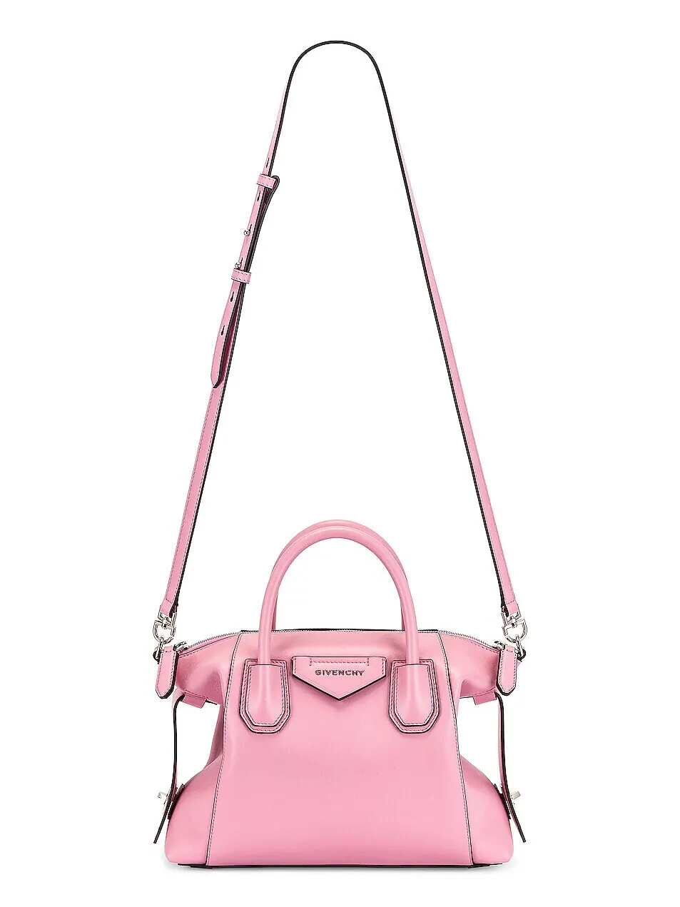 Сумка женская малая тоут 100% кожа Givenchy Antigona Soft Baby Pink — изображение 4 из 8, розовый