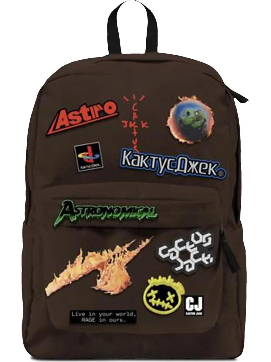 Рюкзак Cactus Jack by Travis Scott Backpack With Patch Set Brown — изображение 2 из 2, коричневый
