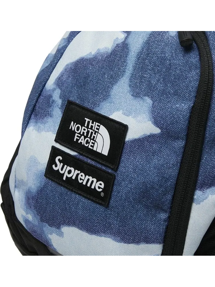 Рюкзак Supreme x The North Face Bleached Denim Print Pocono Backpack Indigo — изображение 3 из 3, синий