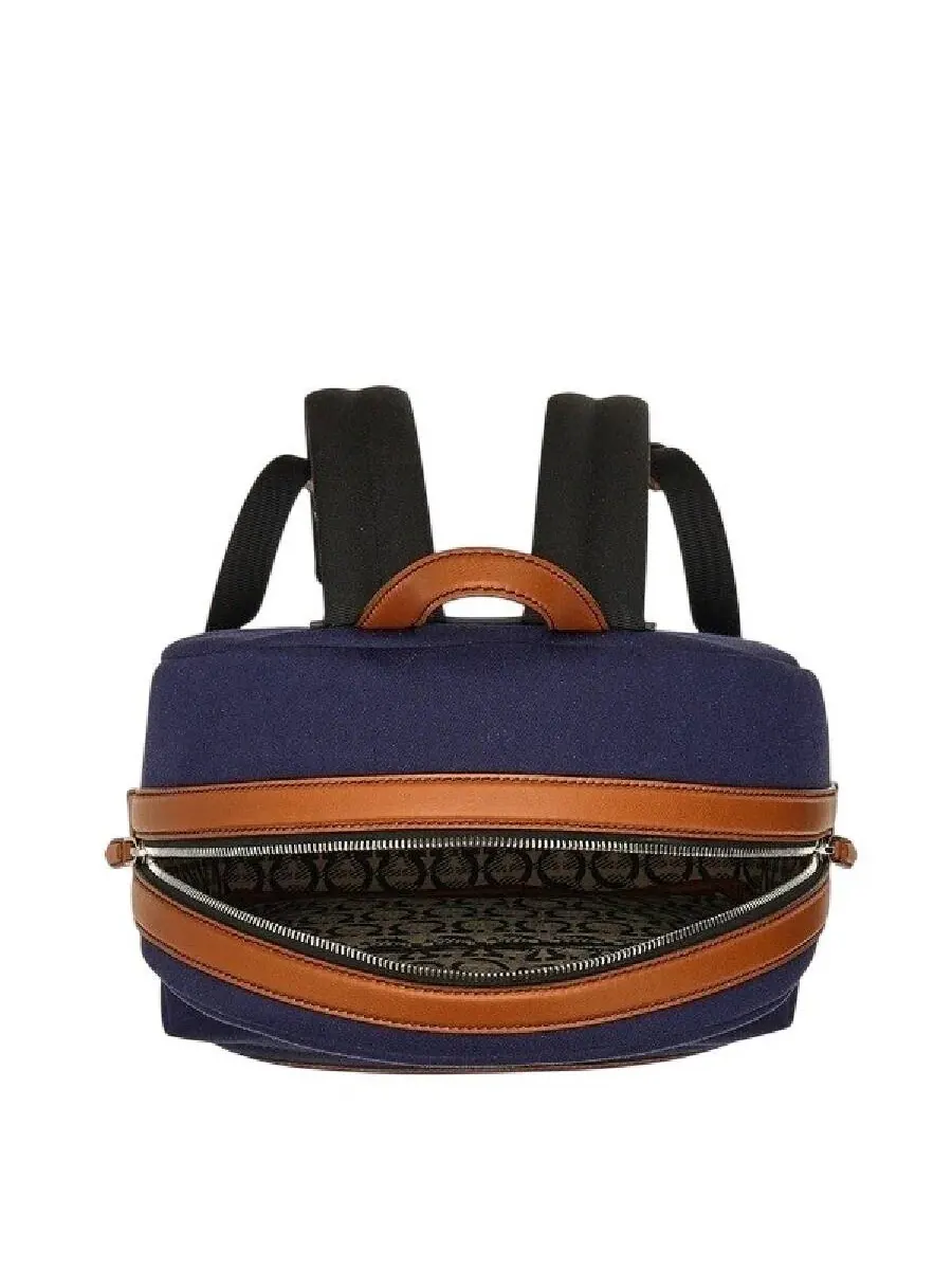 Рюкзак с фирменным логотипом Ferragamo 1927 — изображение 3 из 3, синий