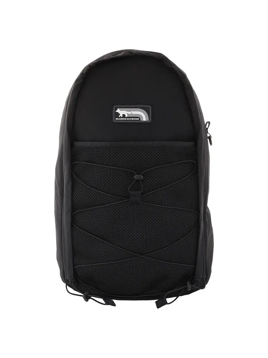 Рюкзак Maison Kitsune Black Flash Fox из нейлона Maison Kitsuné — черный