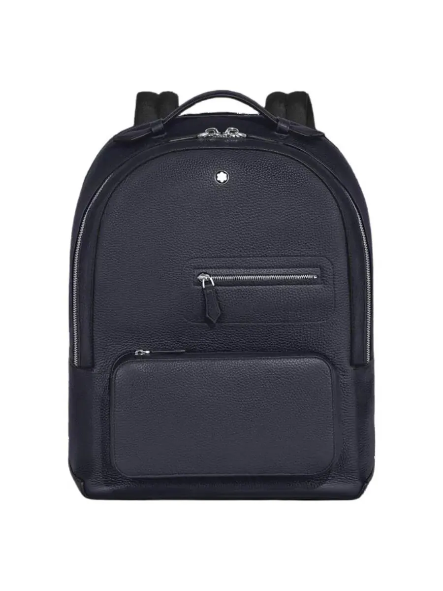 Рюкзак мужской MONTBLANC Companion натуральная кожа — синий