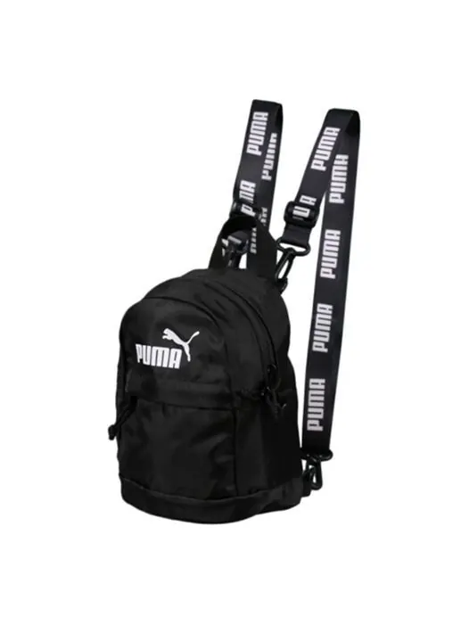Сумка minime retro backpack 'black' Puma — изображение 1 из 4, черный/белый