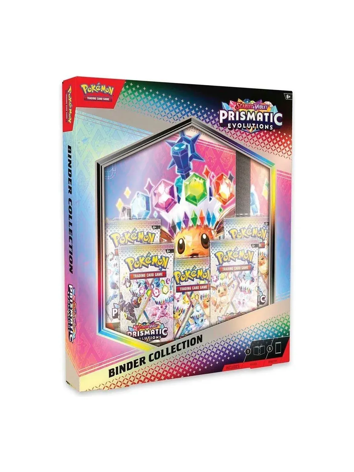 Коллекция коллекционных карточек Pokemon Card Eng. 2025 Pokemon SV: Prismatic Evolutions Binder Collection Box, мульти