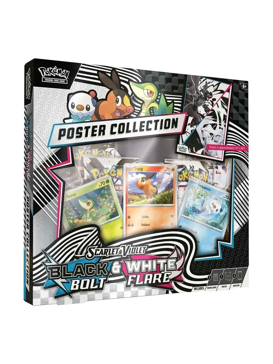 Коллекция постеров Pokemon Card Eng. 2025 Pokemon SV: Black Bolt Unova Poster Collection Box — изображение 1 из 1, мульти