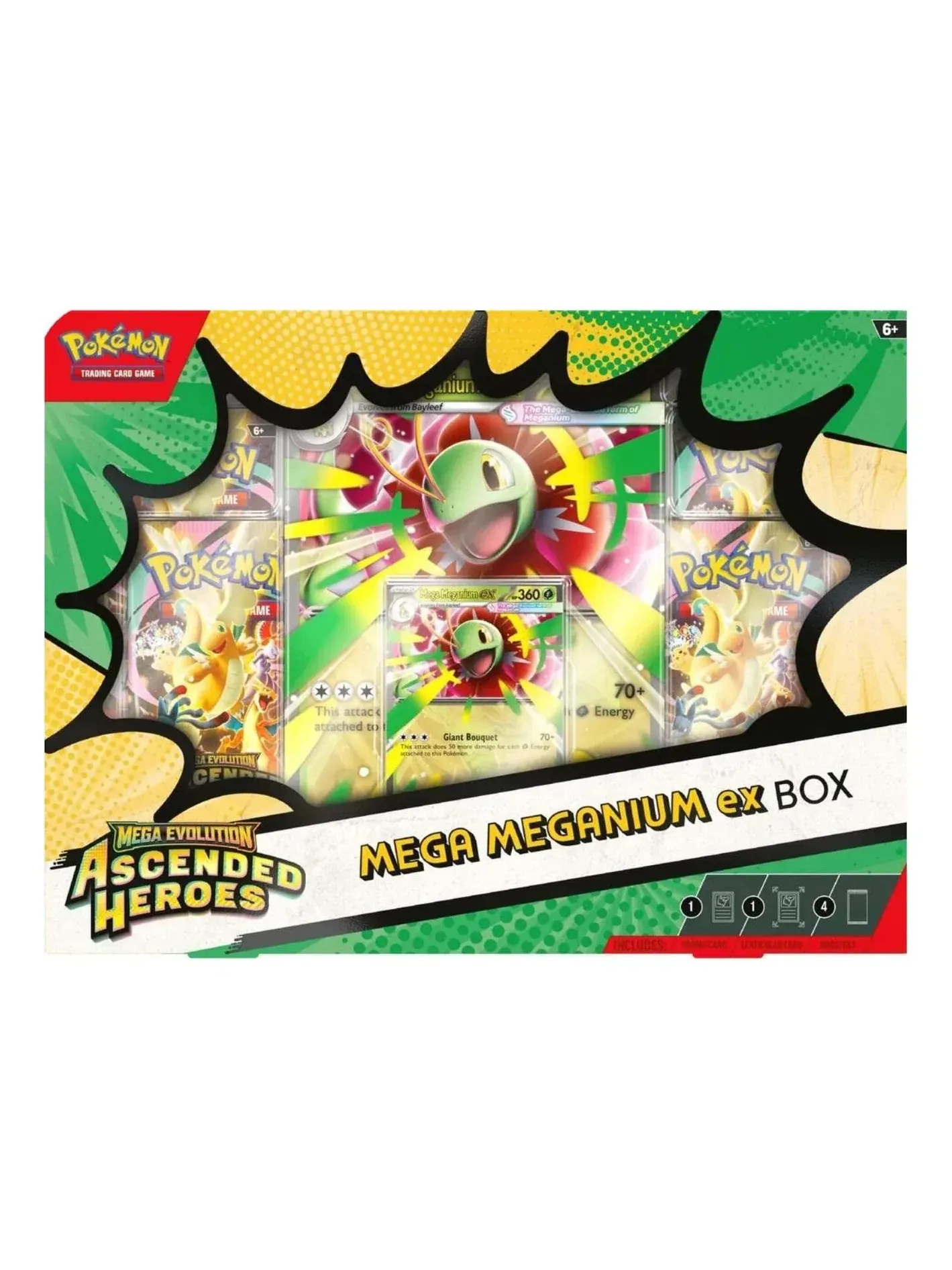 Карточка покемона, англ. 2026 Pokemon ME: Ascended Heroes Mega Meganium ex Box 10-10321-127 — изображение 1 из 1, мульти