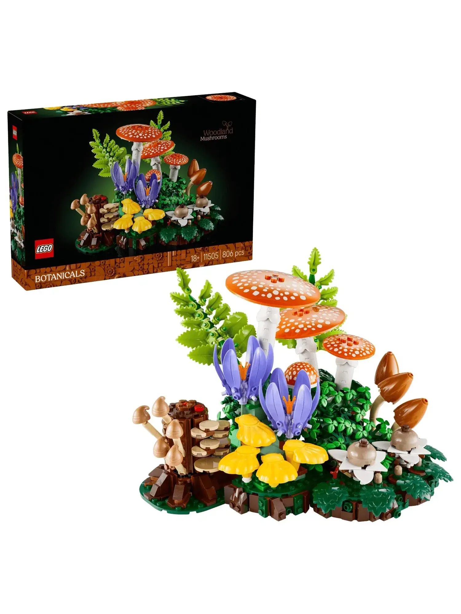 Коллекционный набор LEGO Botanicals Woodland Mushrooms — изображение 2 из 2, мульти