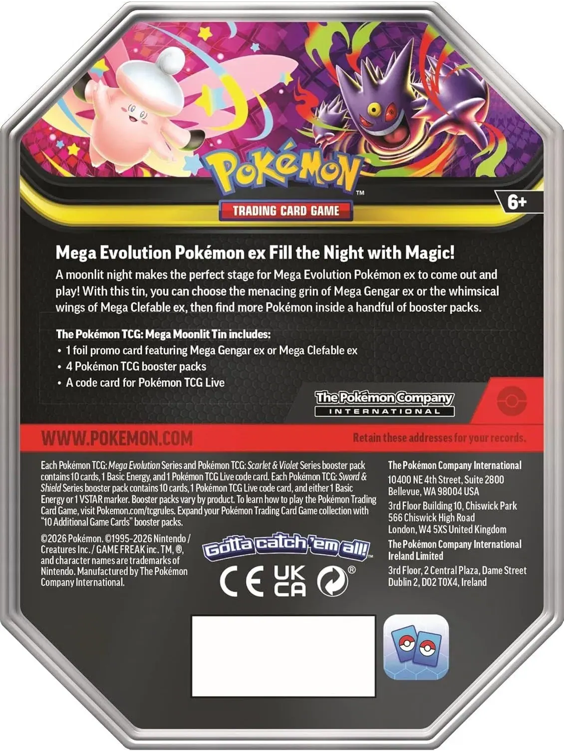 Коллекционная карточка Pokemon Card Eng. Mega Moonlit Tin — изображение 2 из 2, мульти