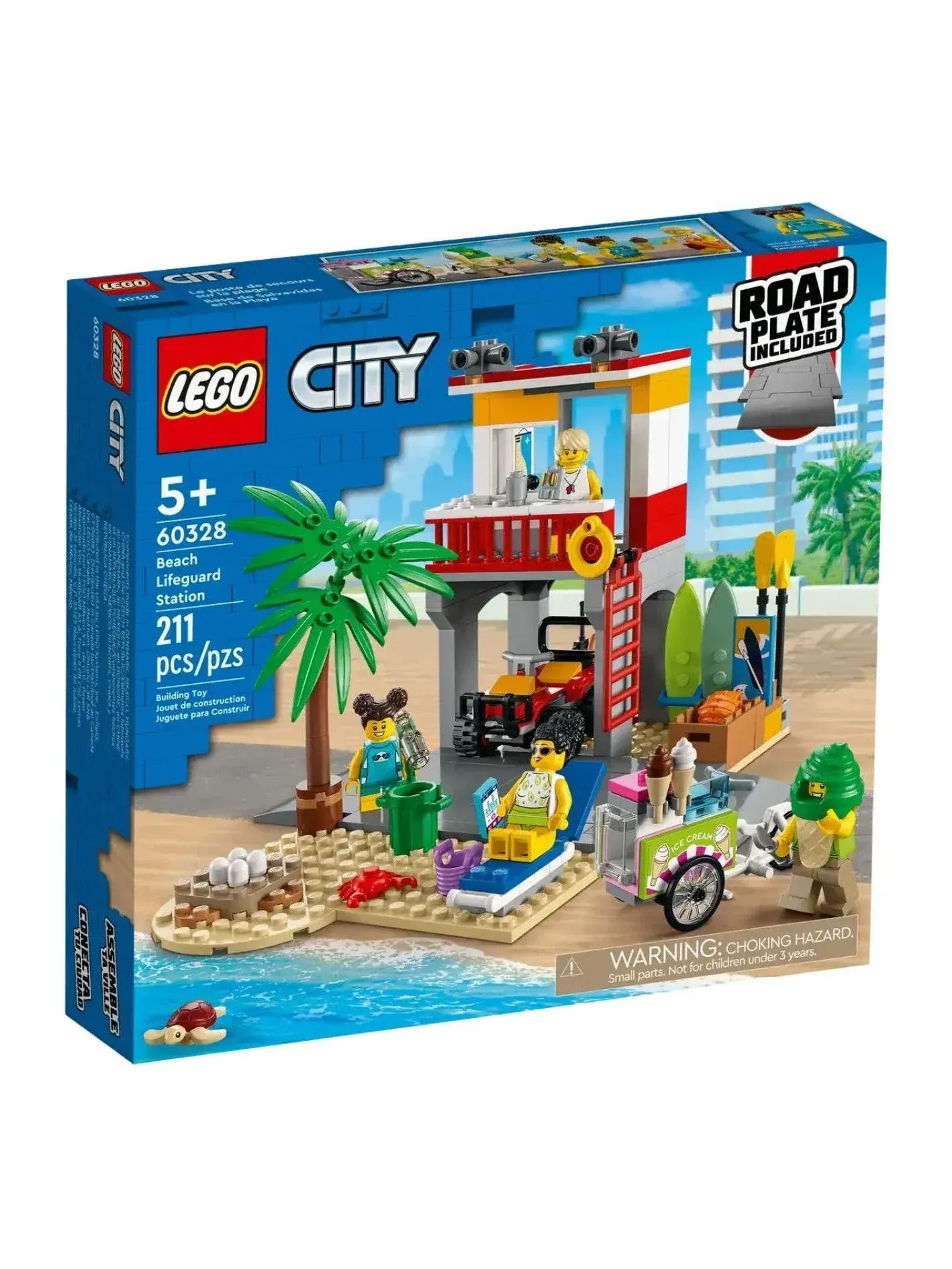 Набор LEGO City «Спасательная станция на пляже» 60328 — изображение 1 из 1, мульти