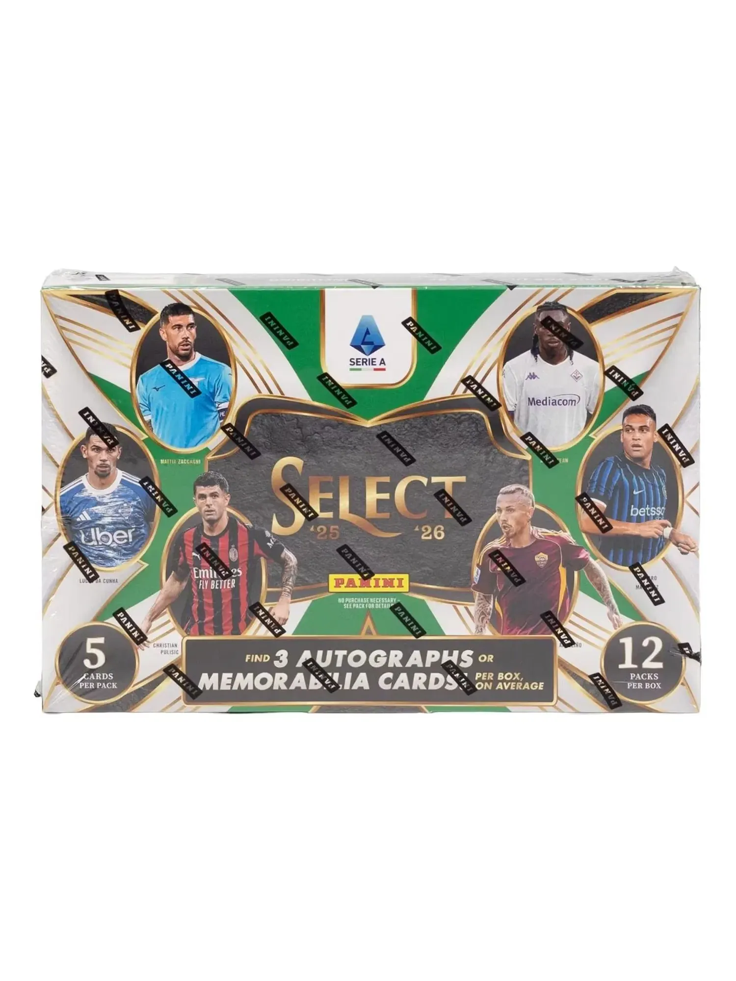 Коллекционный бокс футбольных карточек Panini Select Soccer 25-26 Serie A Hobby Box